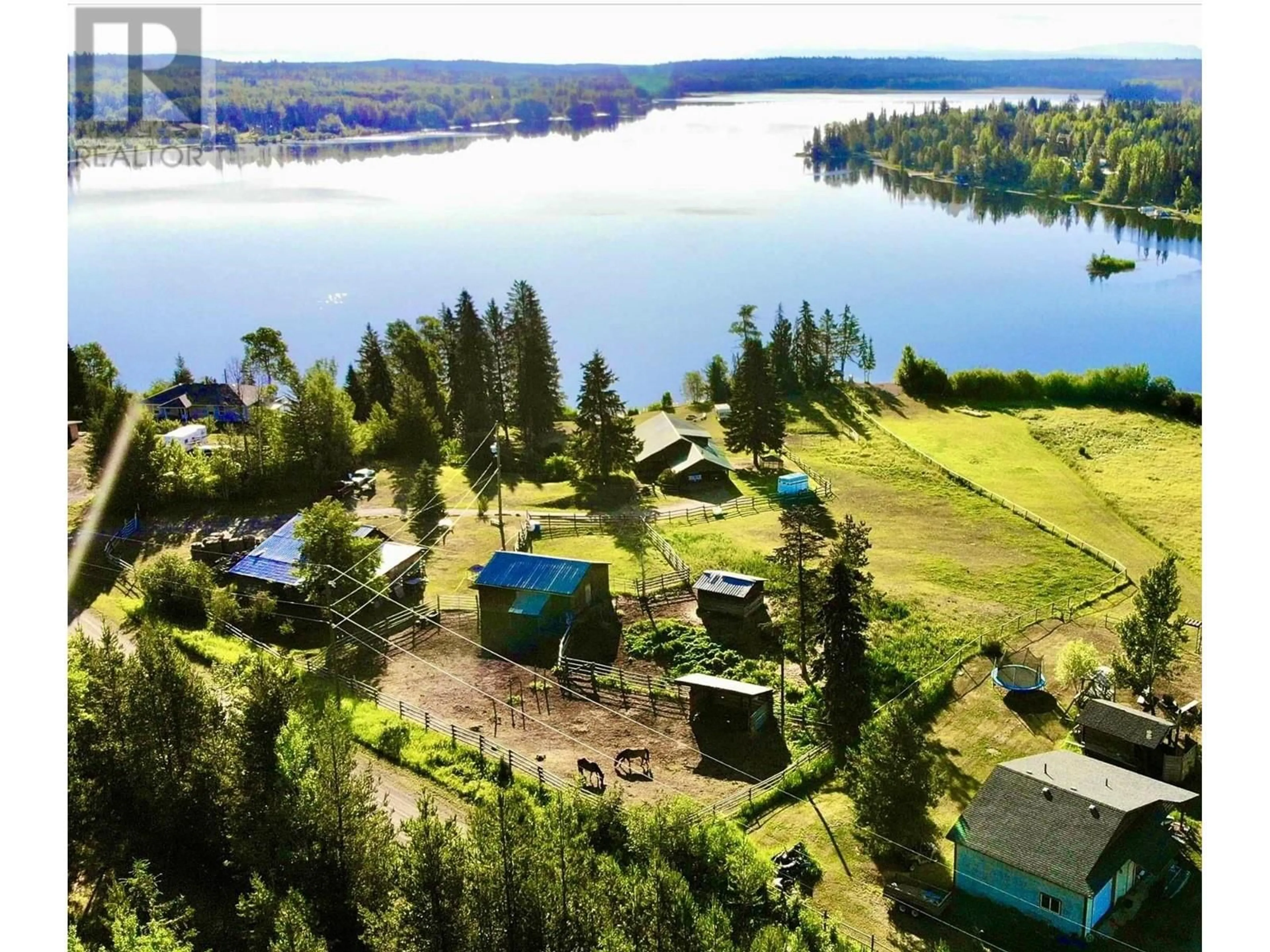 A pic from outside/outdoor area/front of a property/back of a property/a pic from drone, water/lake/river/ocean view for 2442 CLARA ROAD, Williams Lake British Columbia V0K2G0