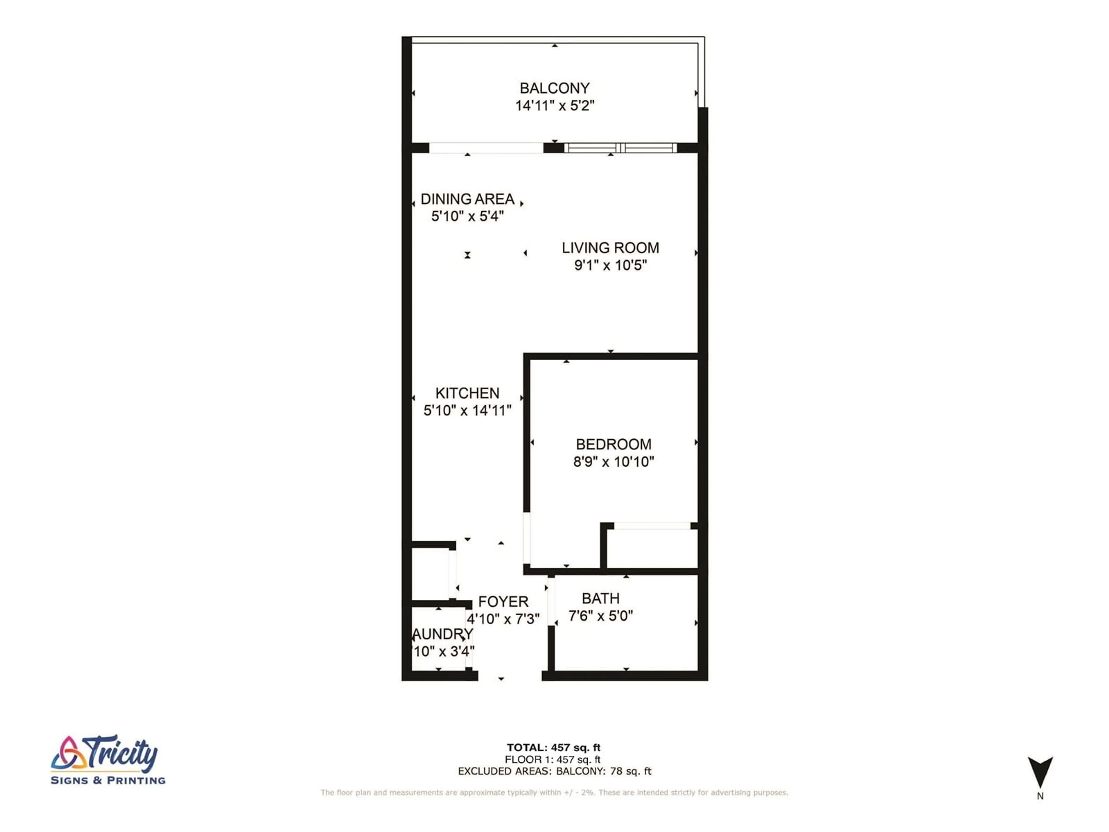 Floor plan for 503 13768 108 AVENUE, Surrey British Columbia V3T0L9