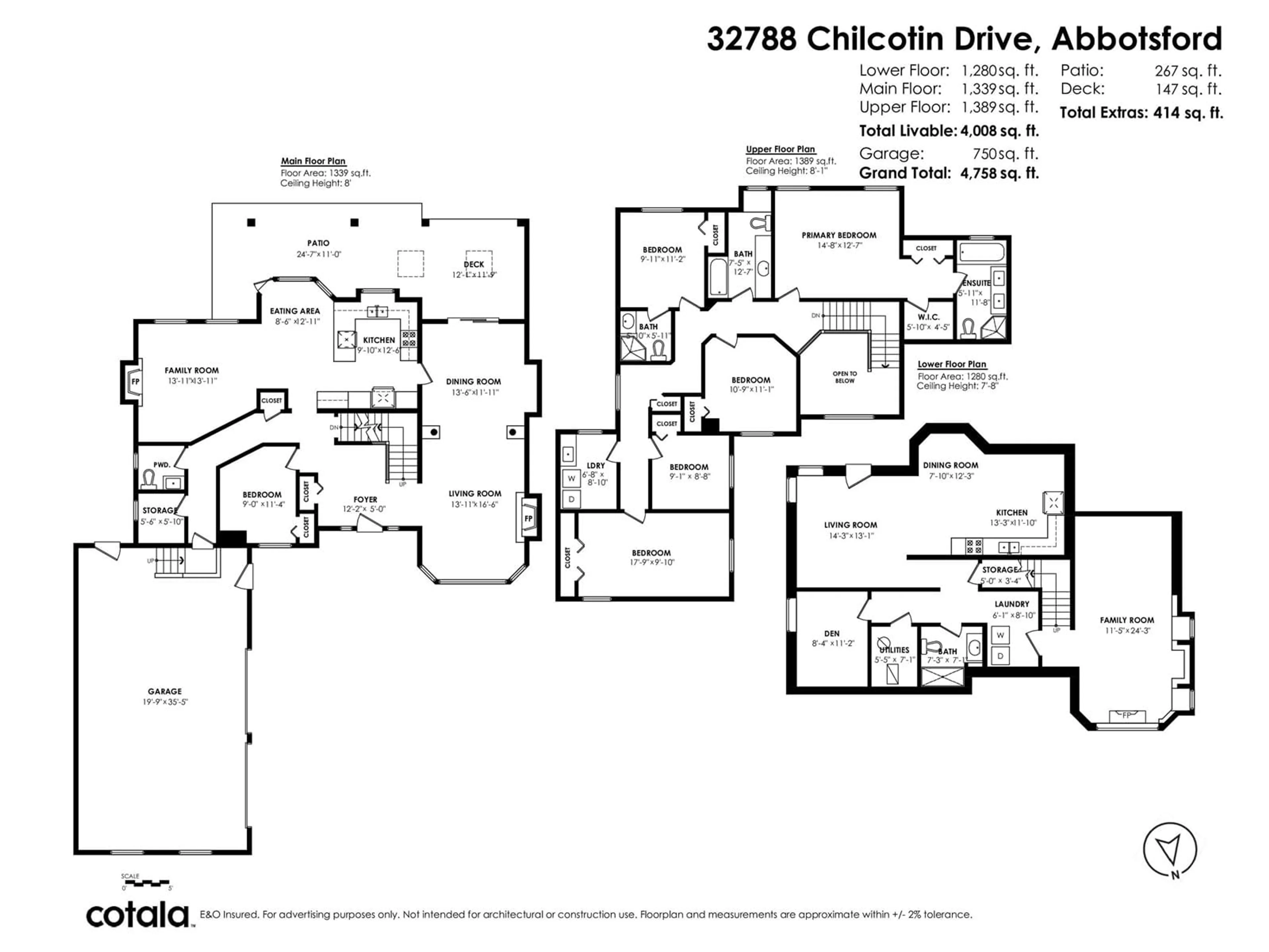 Floor plan for 32788 CHILCOTIN DRIVE, Abbotsford British Columbia V2T5S5