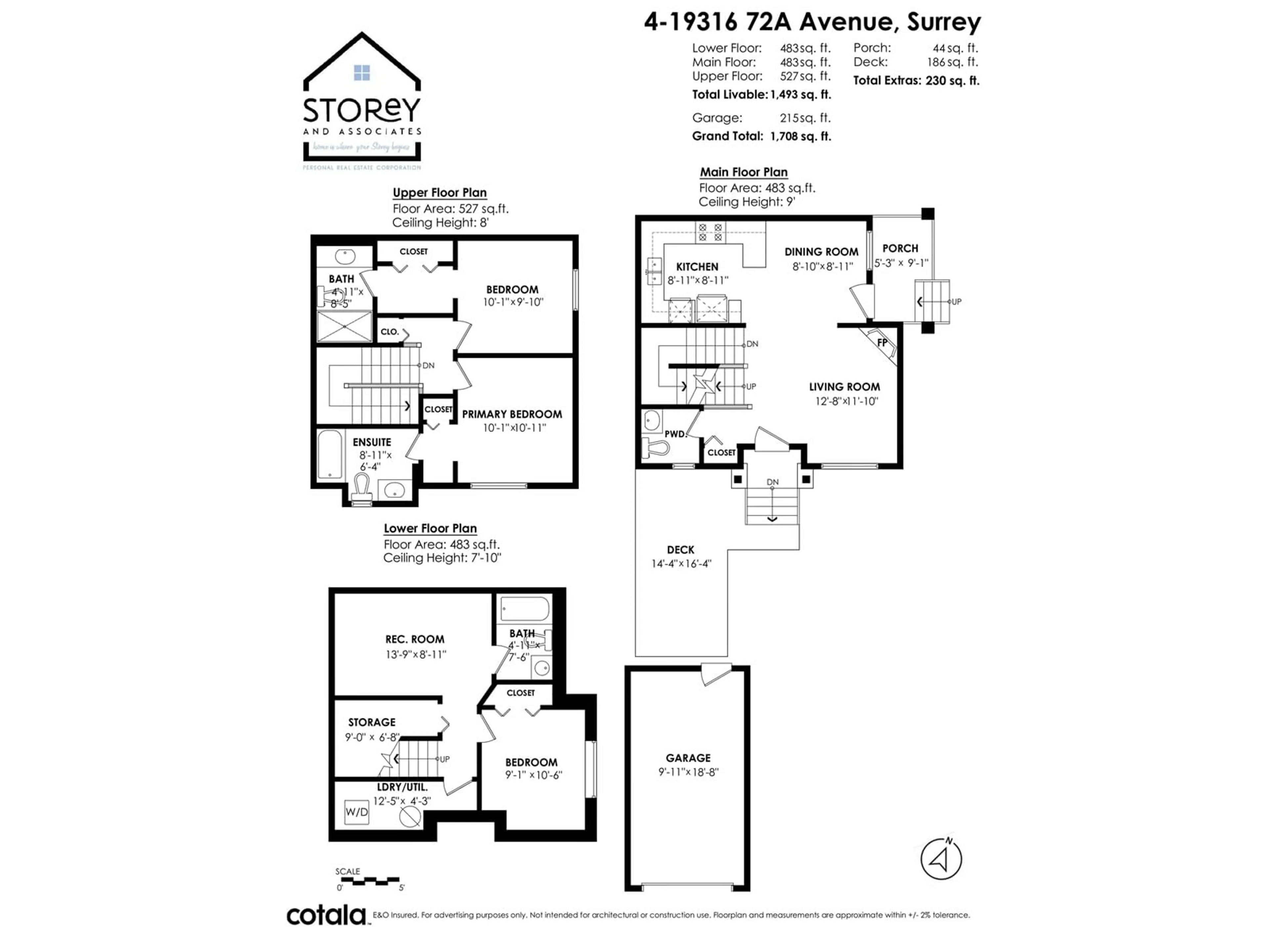 Floor plan for A4 19316 72A AVENUE, Surrey British Columbia V4N5X9