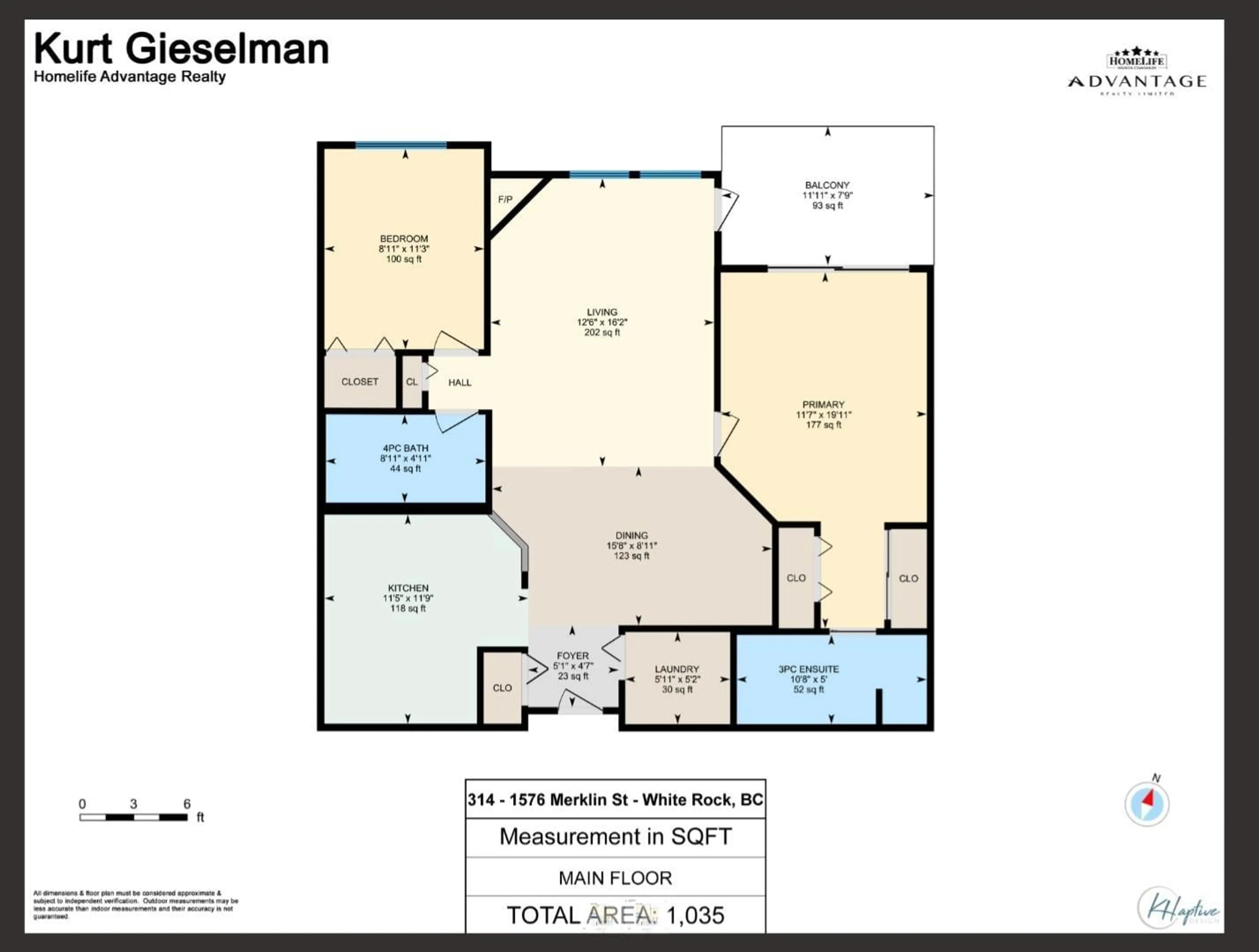 Floor plan for 314 1576 MERKLIN STREET, White Rock British Columbia V4B5K2