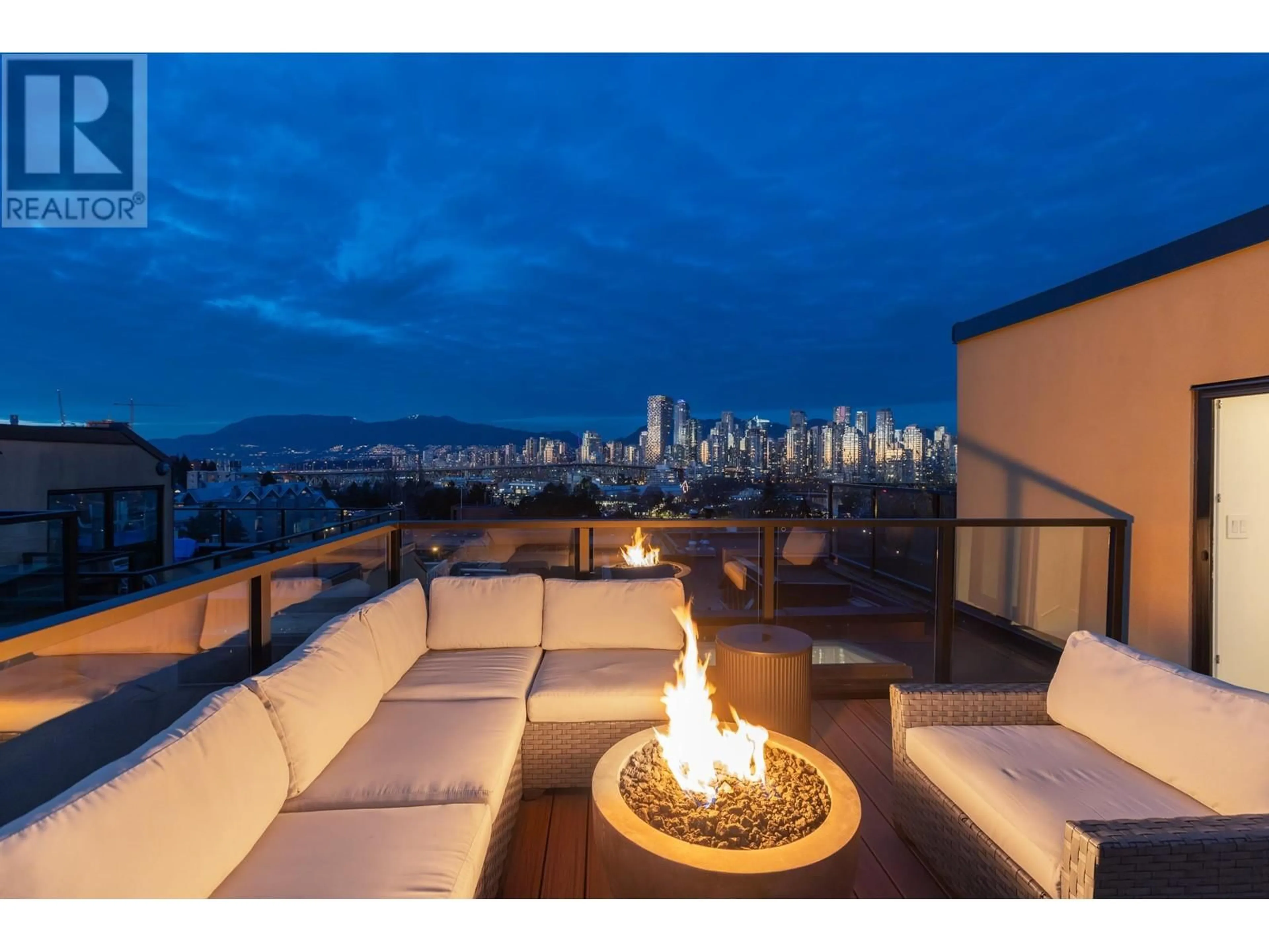 Patio, city buildings view from balcony for PH 304 1275 W 7TH AVENUE, Vancouver British Columbia V6H1B7