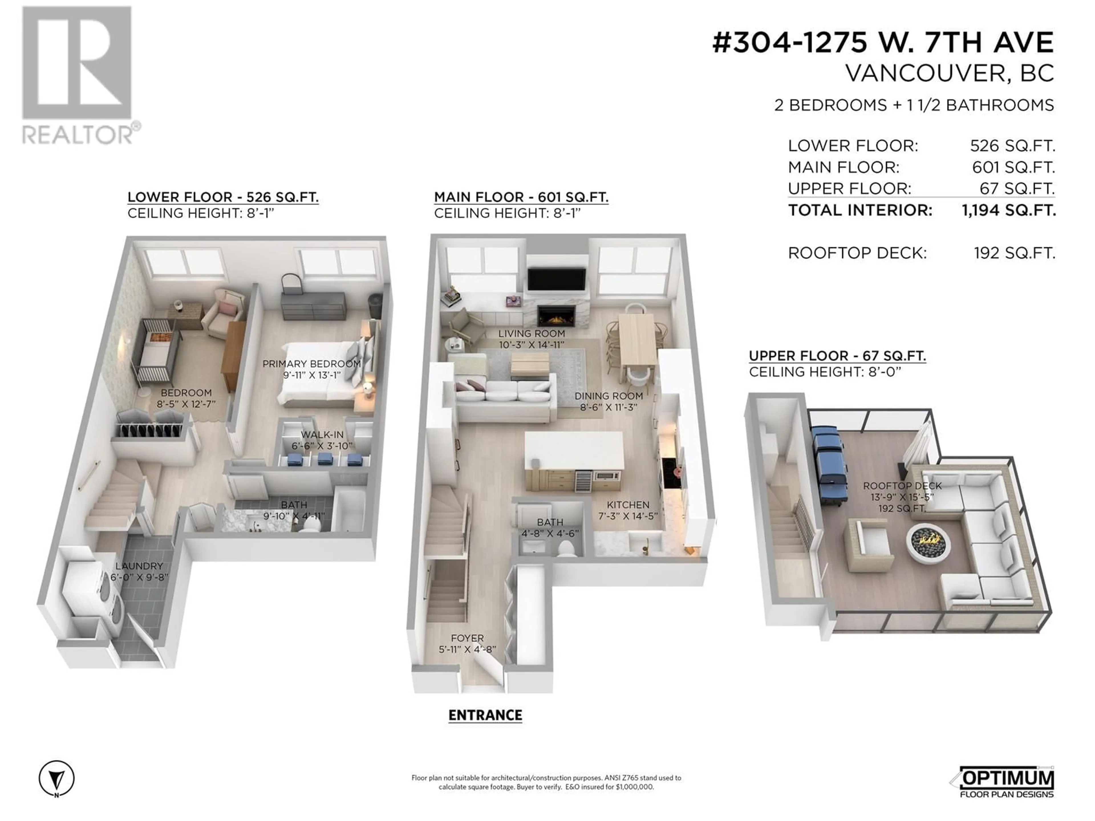 Floor plan for PH 304 1275 W 7TH AVENUE, Vancouver British Columbia V6H1B7