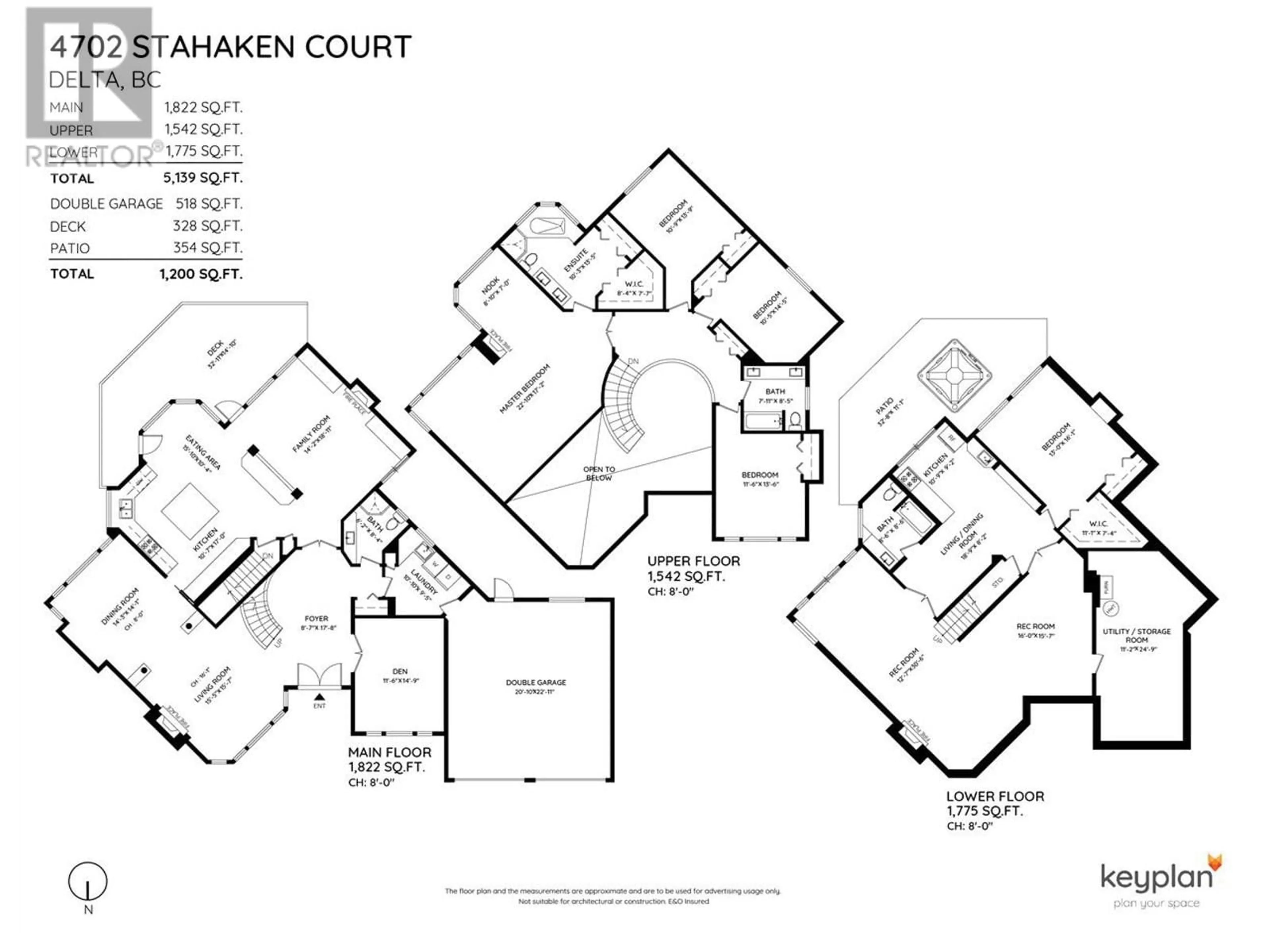 Floor plan for 4702 STAHAKEN COURT, Tsawwassen British Columbia V4M4B9