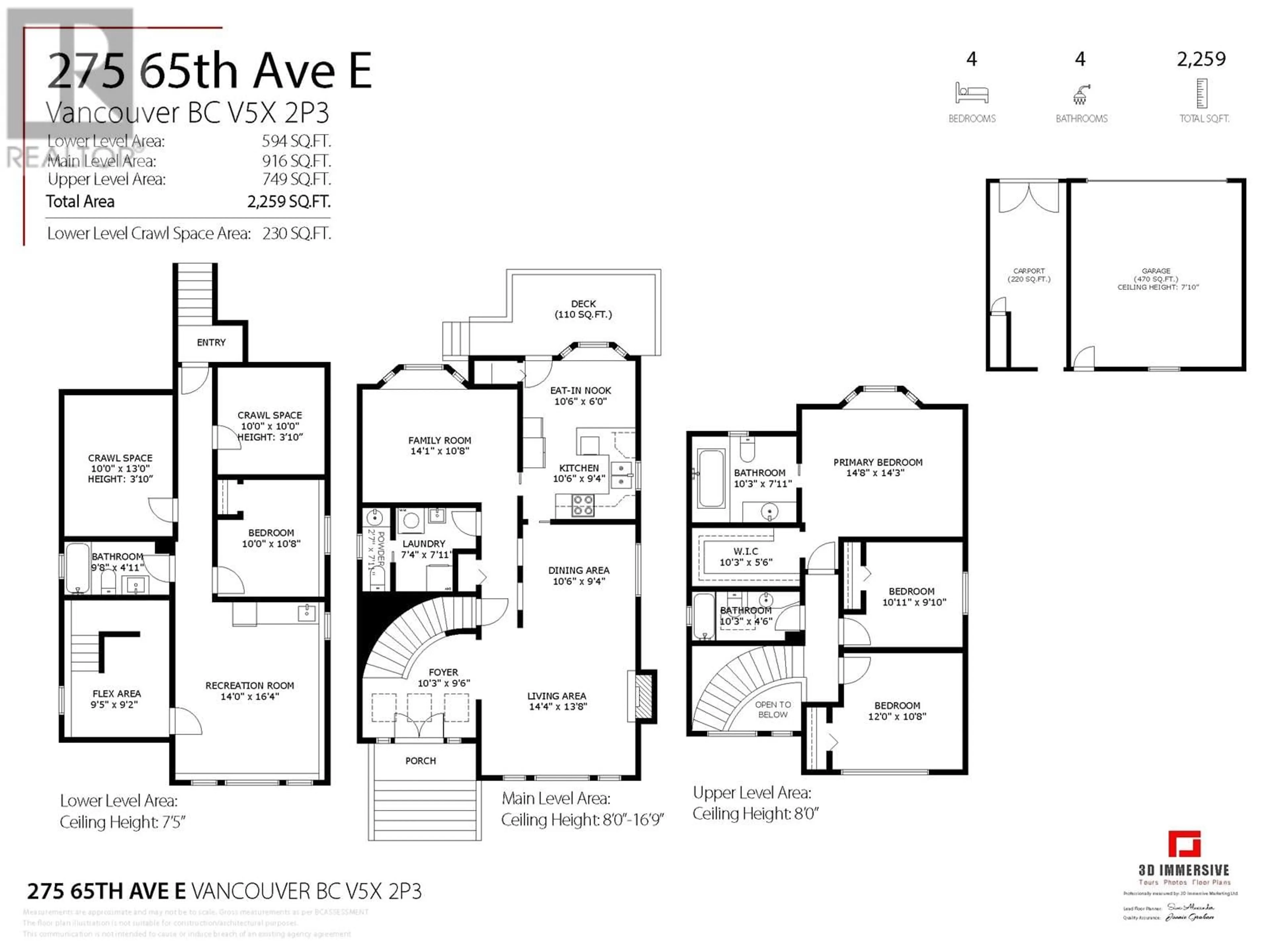 Floor plan for 275 E 65TH AVENUE, Vancouver British Columbia V5X2P3