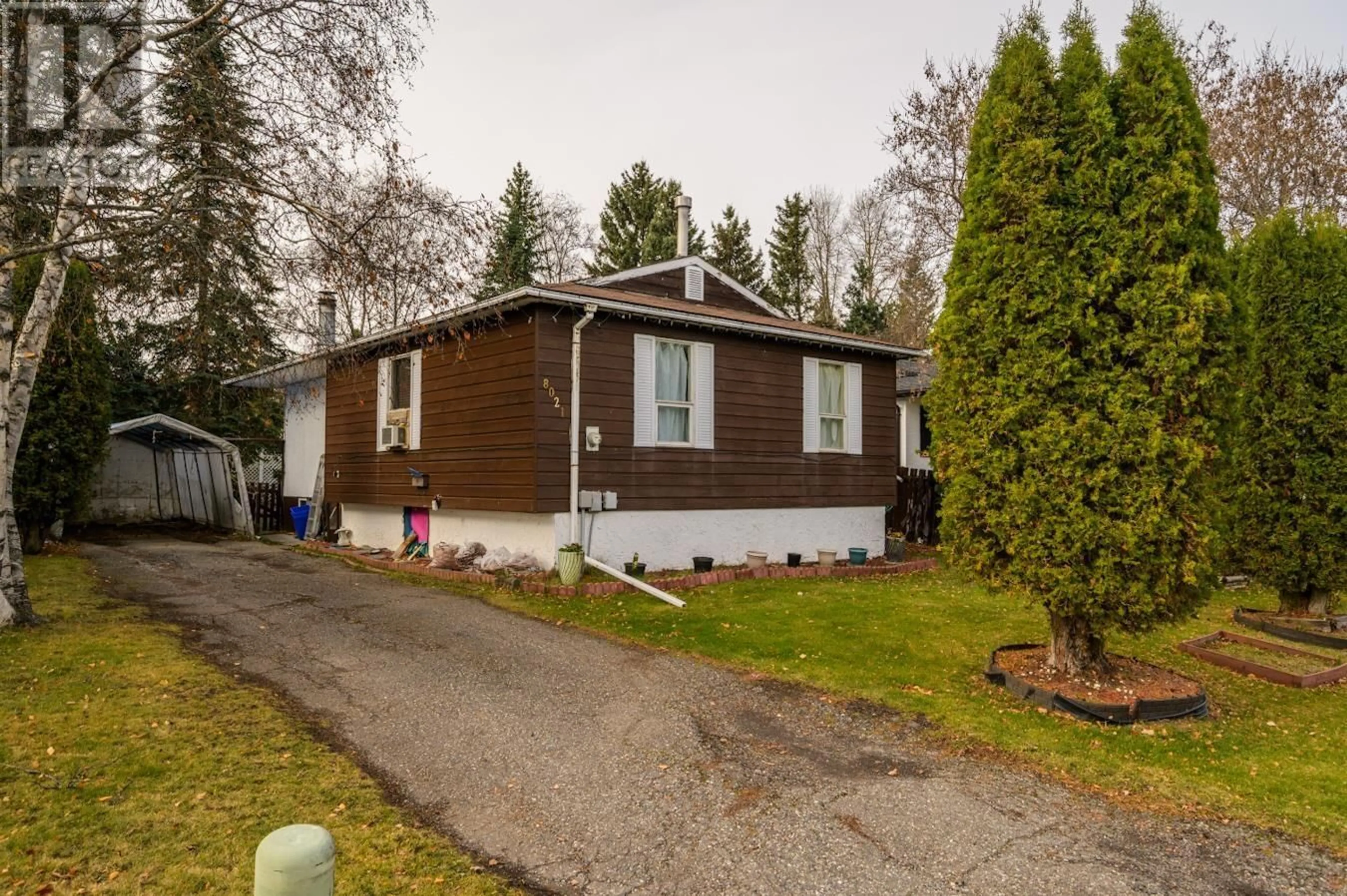 Home with vinyl exterior material, street for 8021 PRINCETON CRESCENT, Prince George British Columbia V2N3W6