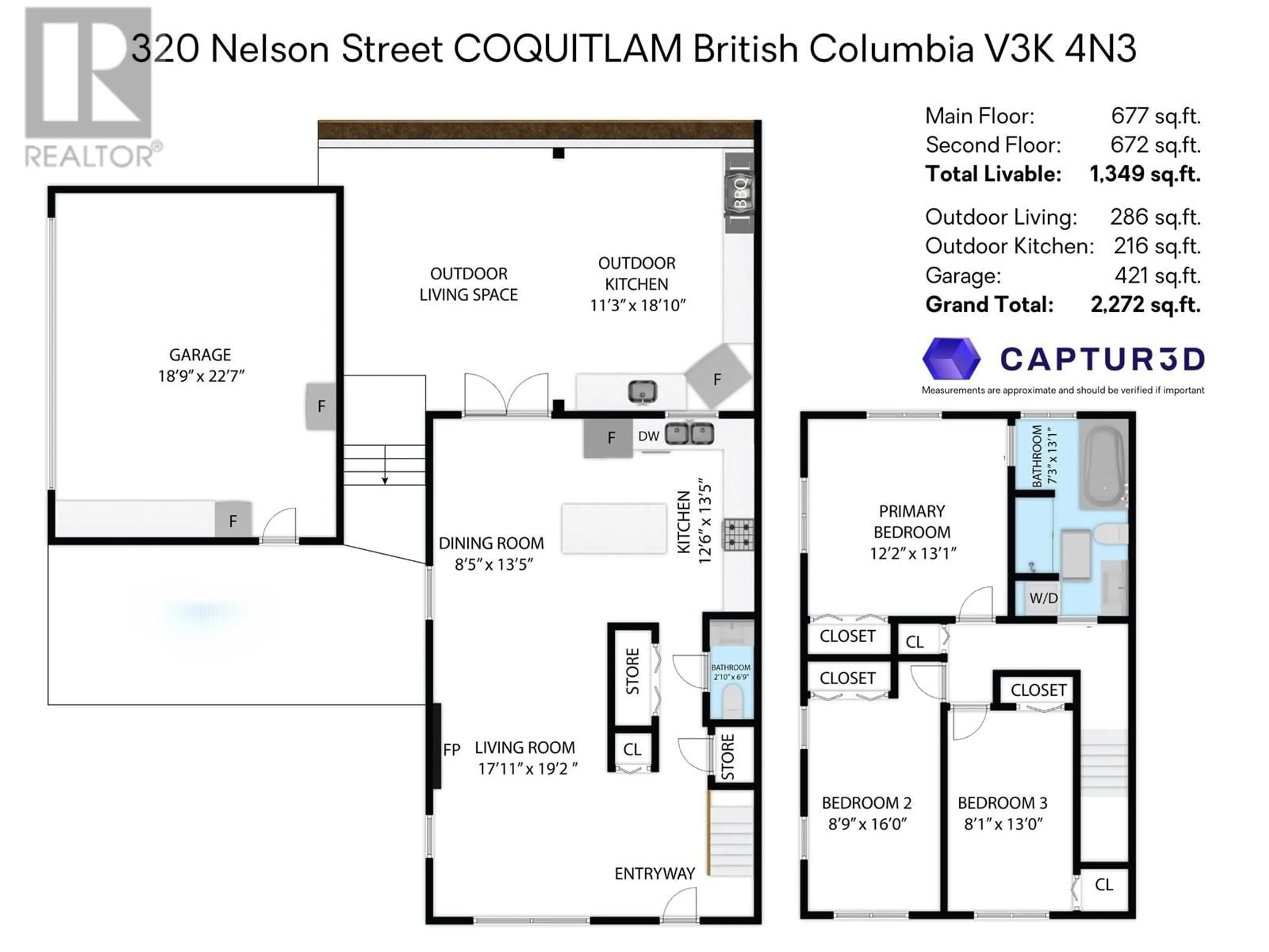 Floor plan for 320 NELSON STREET, Coquitlam British Columbia V3K4N3