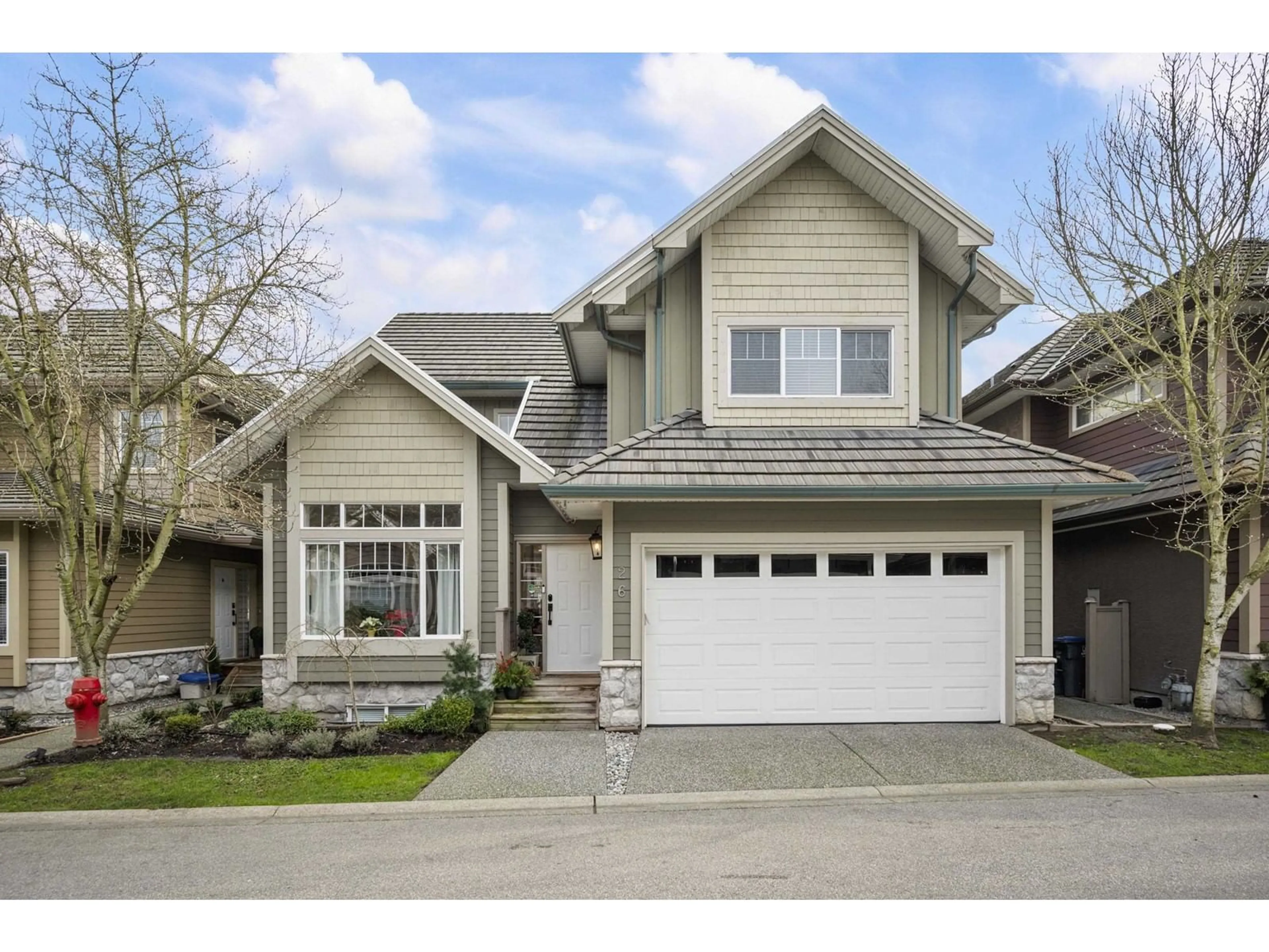 Home with vinyl exterior material, street for 26 3363 ROSEMARY HEIGHTS CRESCENT, Surrey British Columbia V3Z0X8