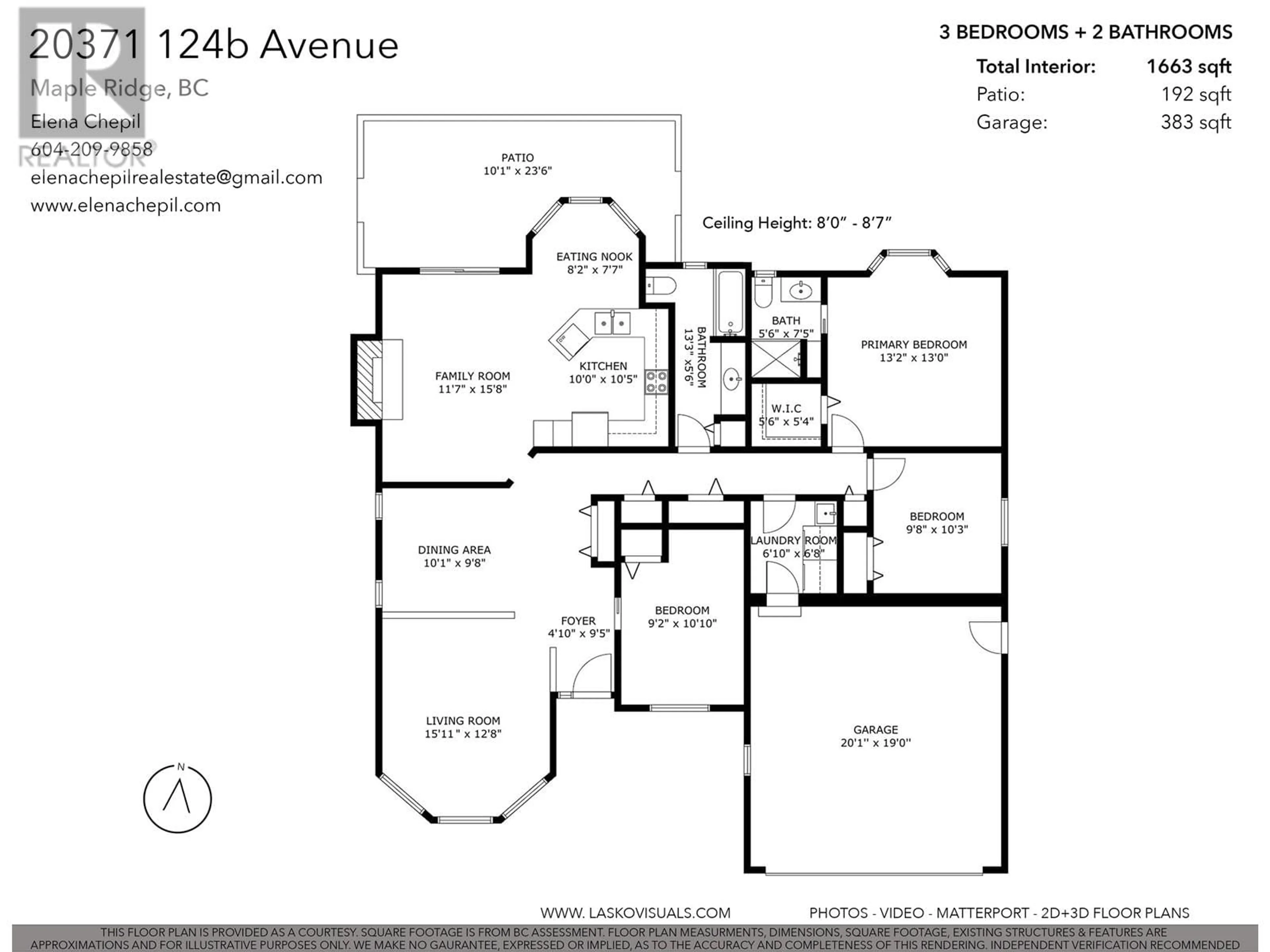 Floor plan for 20371 124B AVENUE, Maple Ridge British Columbia V2X9R8