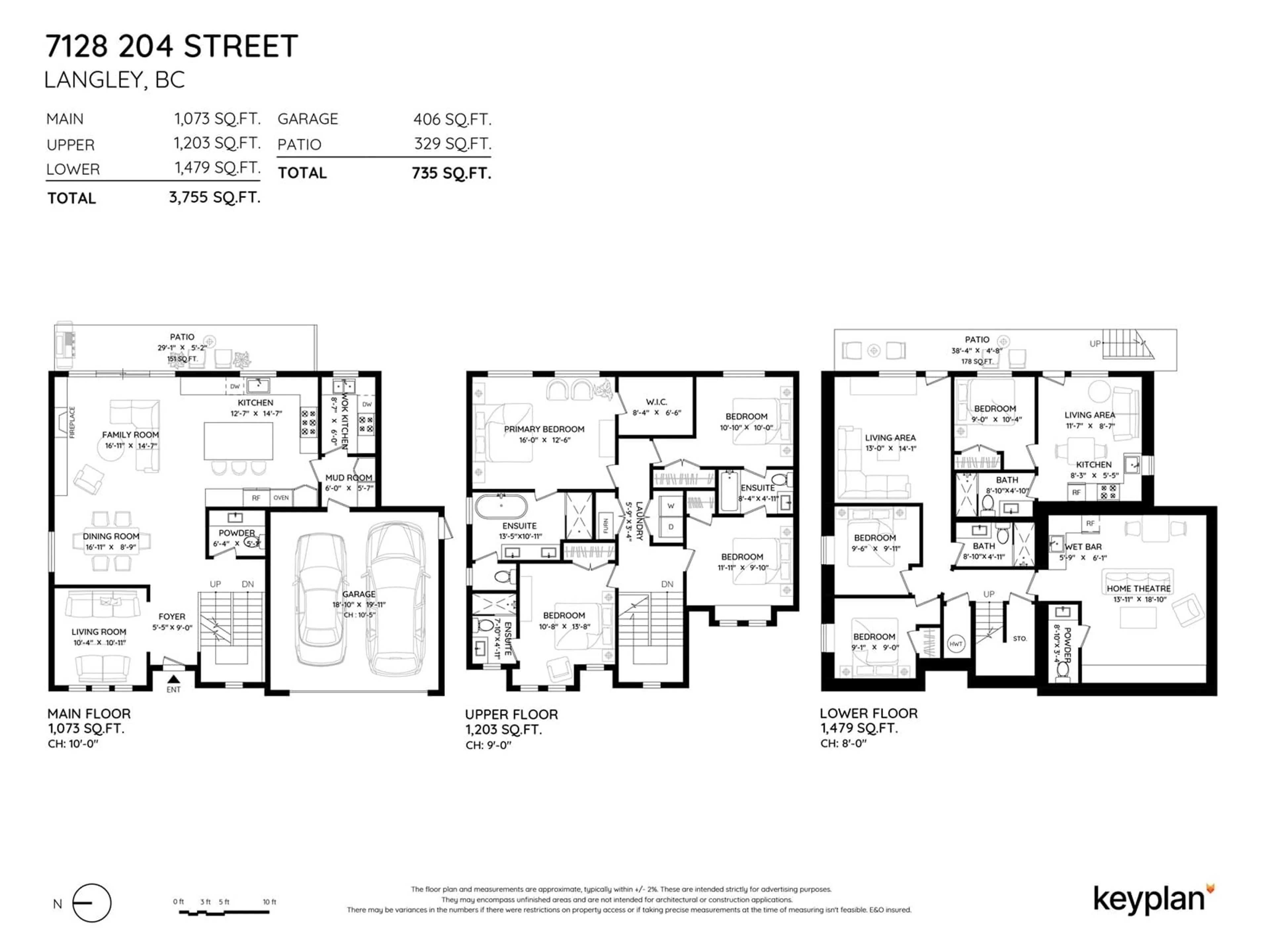 Floor plan for 7128 204, Langley British Columbia V2Y3S7