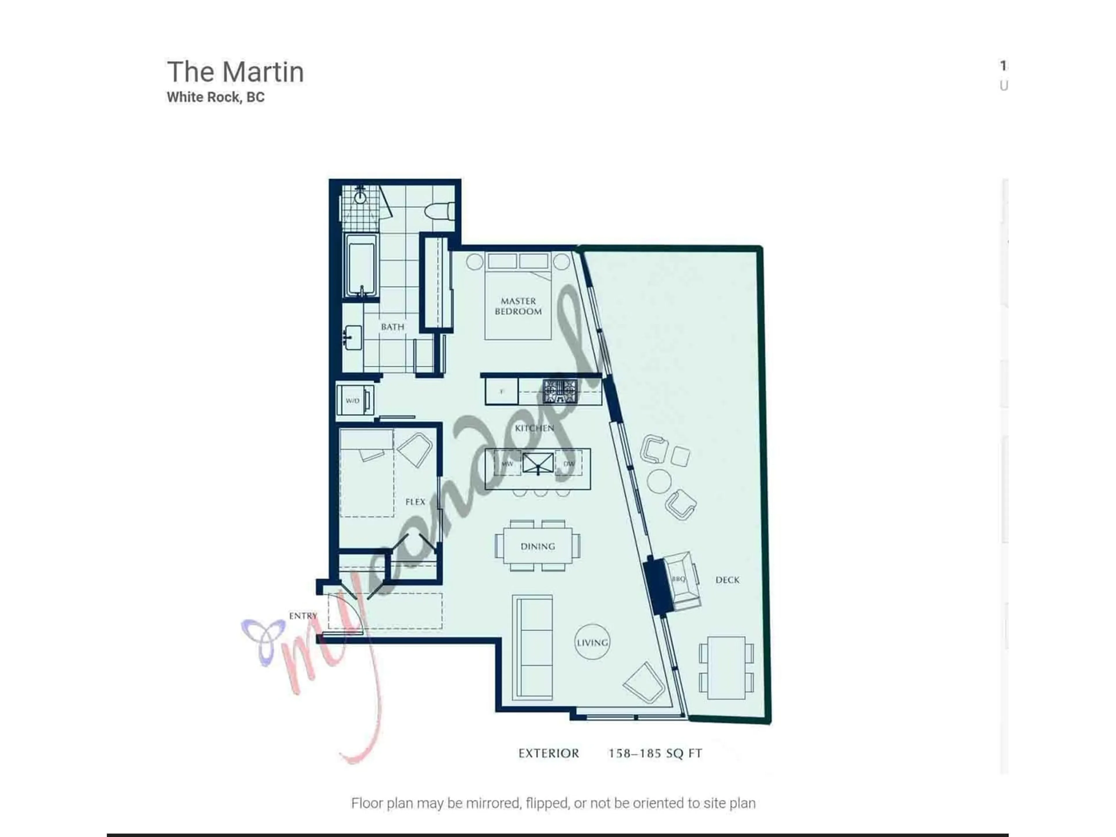 Floor plan for 405 - 1500 MARTIN, Surrey British Columbia V4B0C2