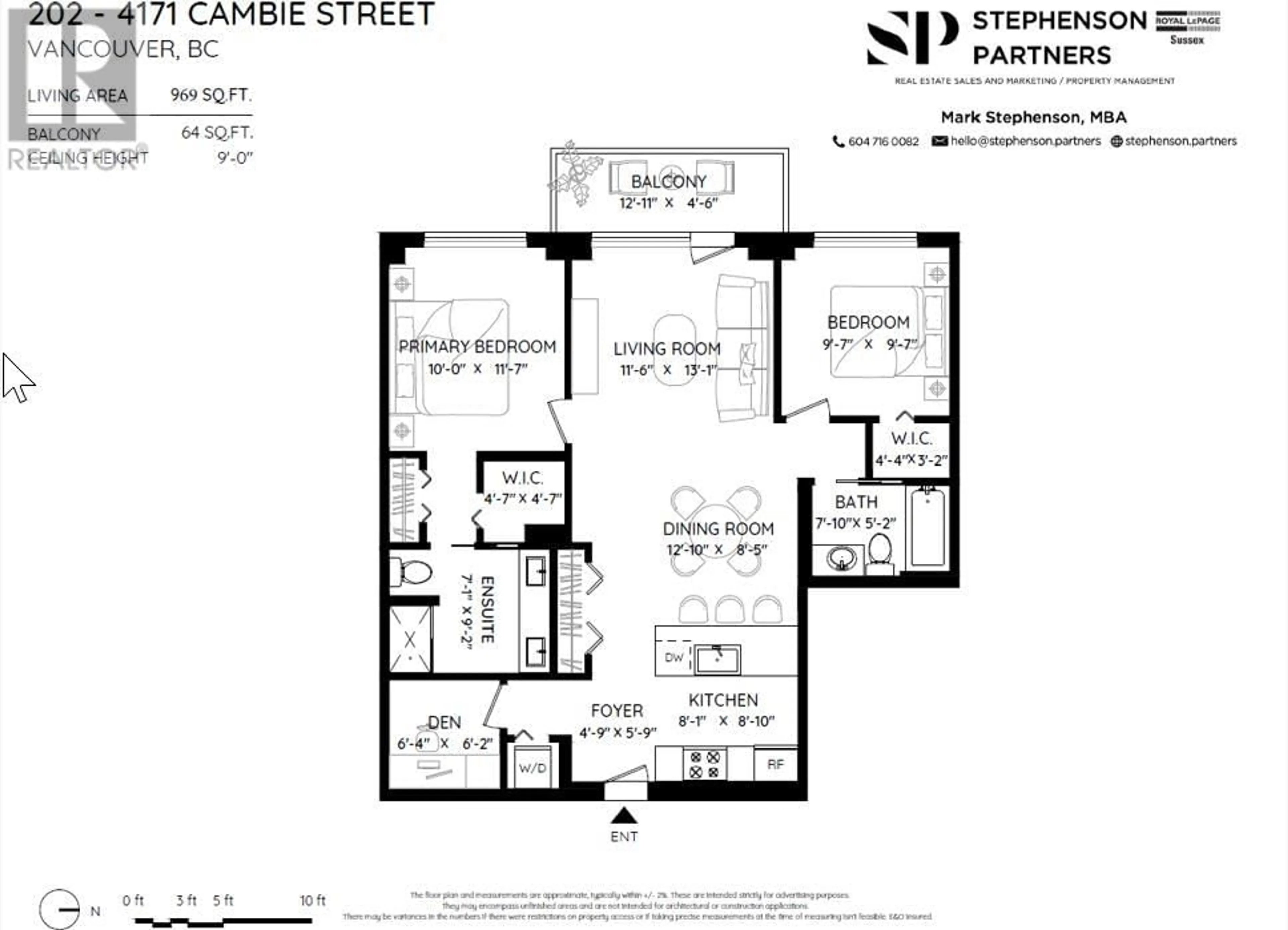 Floor plan for 202 4171 CAMBIE STREET, Vancouver British Columbia V5Z2Y2