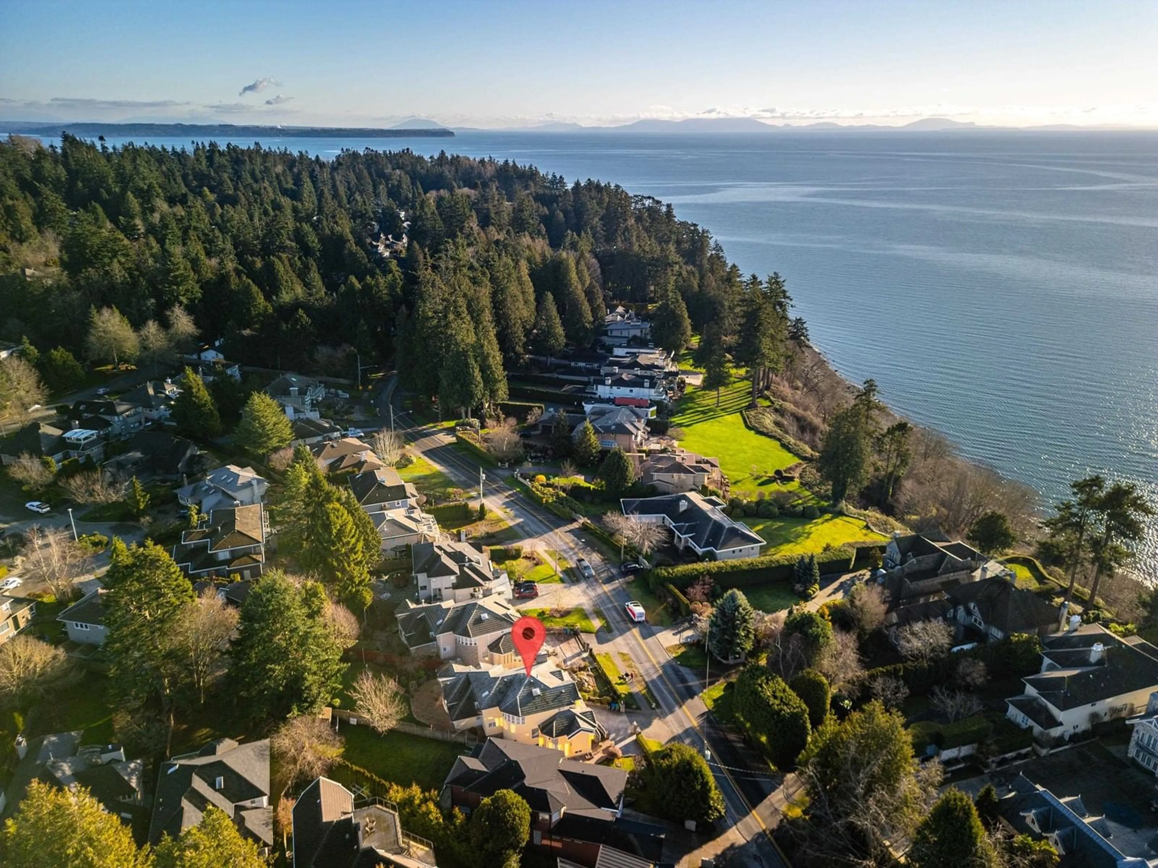 A pic from outside/outdoor area/front of a property/back of a property/a pic from drone, water/lake/river/ocean view for 1768 OCEAN PARK, Surrey British Columbia V4A3L9