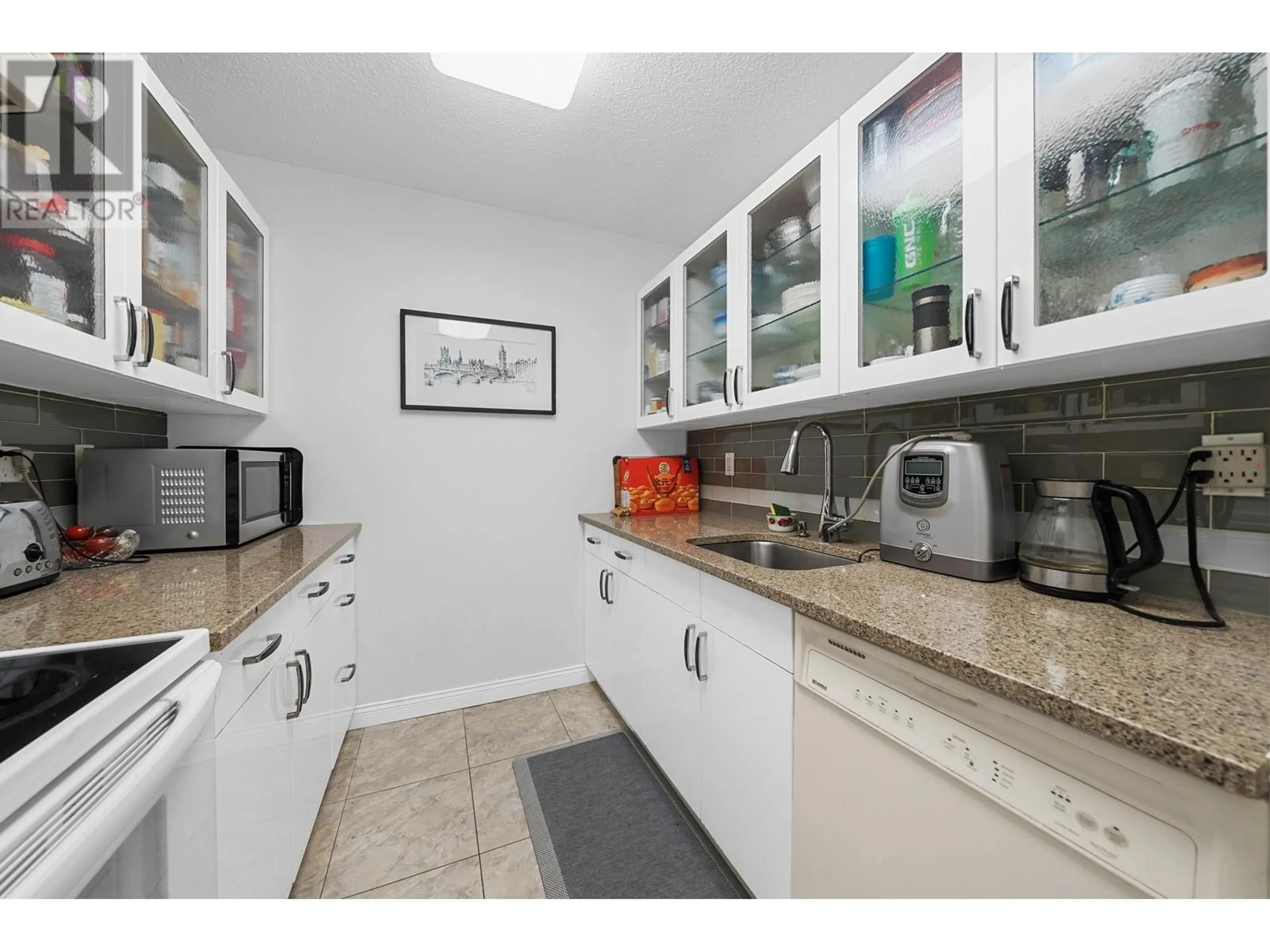 Standard kitchen, ceramic/tile floor for 312 10160 RYAN ROAD, Richmond British Columbia V7A4P9