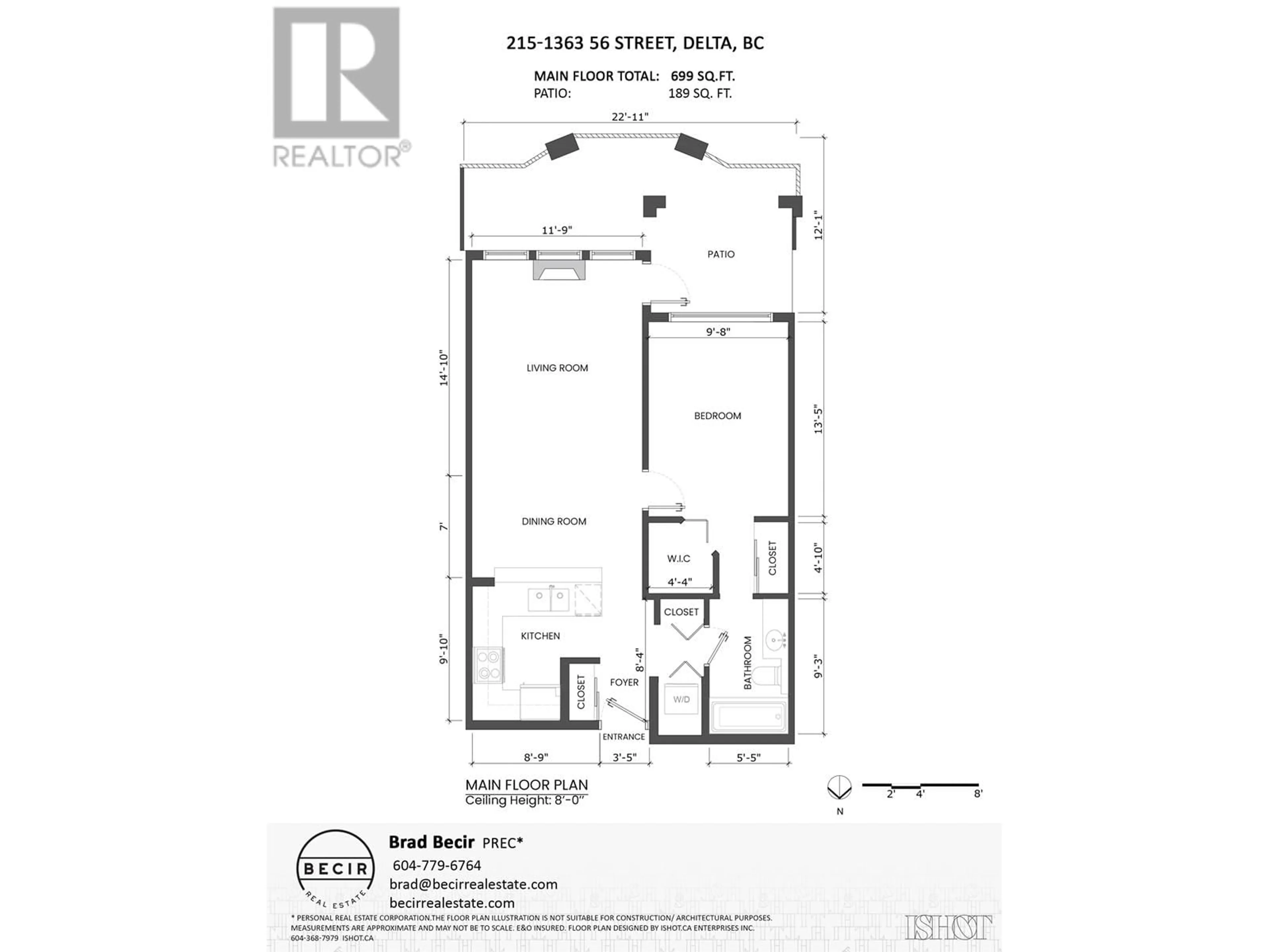 Floor plan for 215 1363 56 STREET, Delta British Columbia V4L2P7