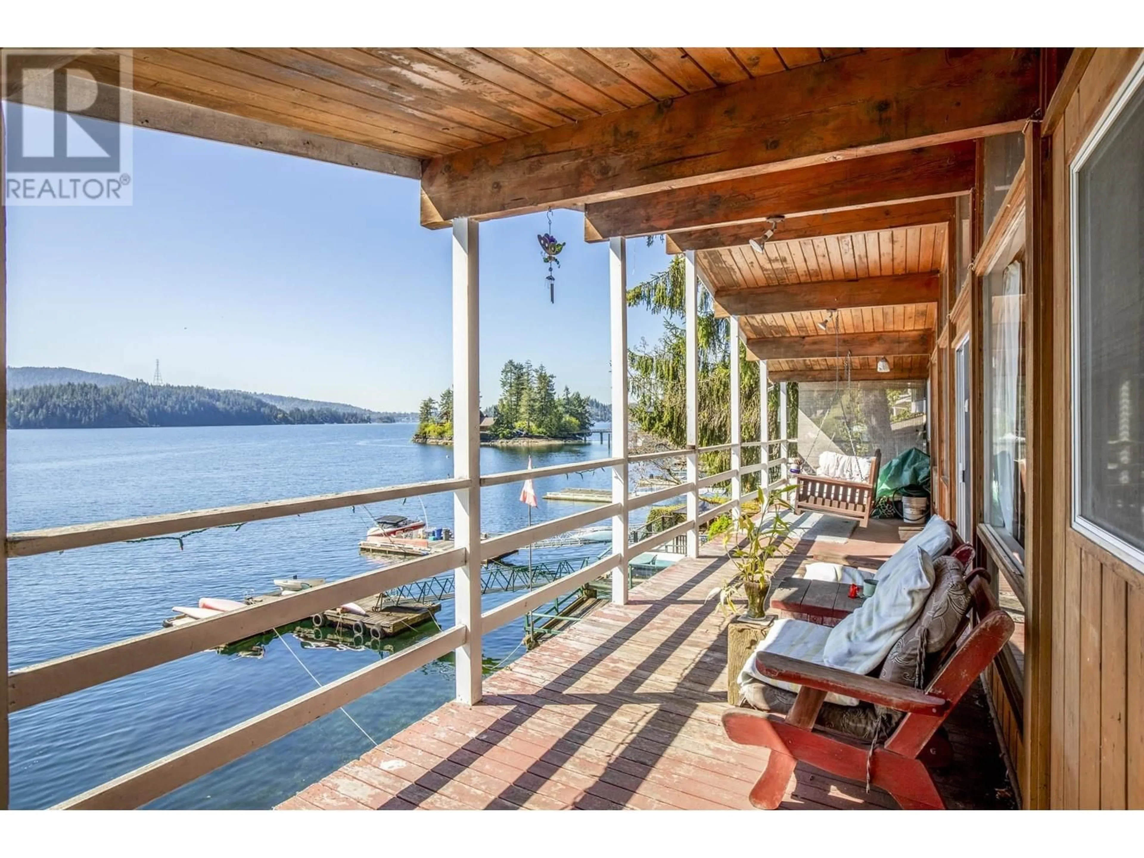 Patio, water/lake/river/ocean view for 5672 INDIAN RIVER DRIVE, North Vancouver British Columbia V7G2T8