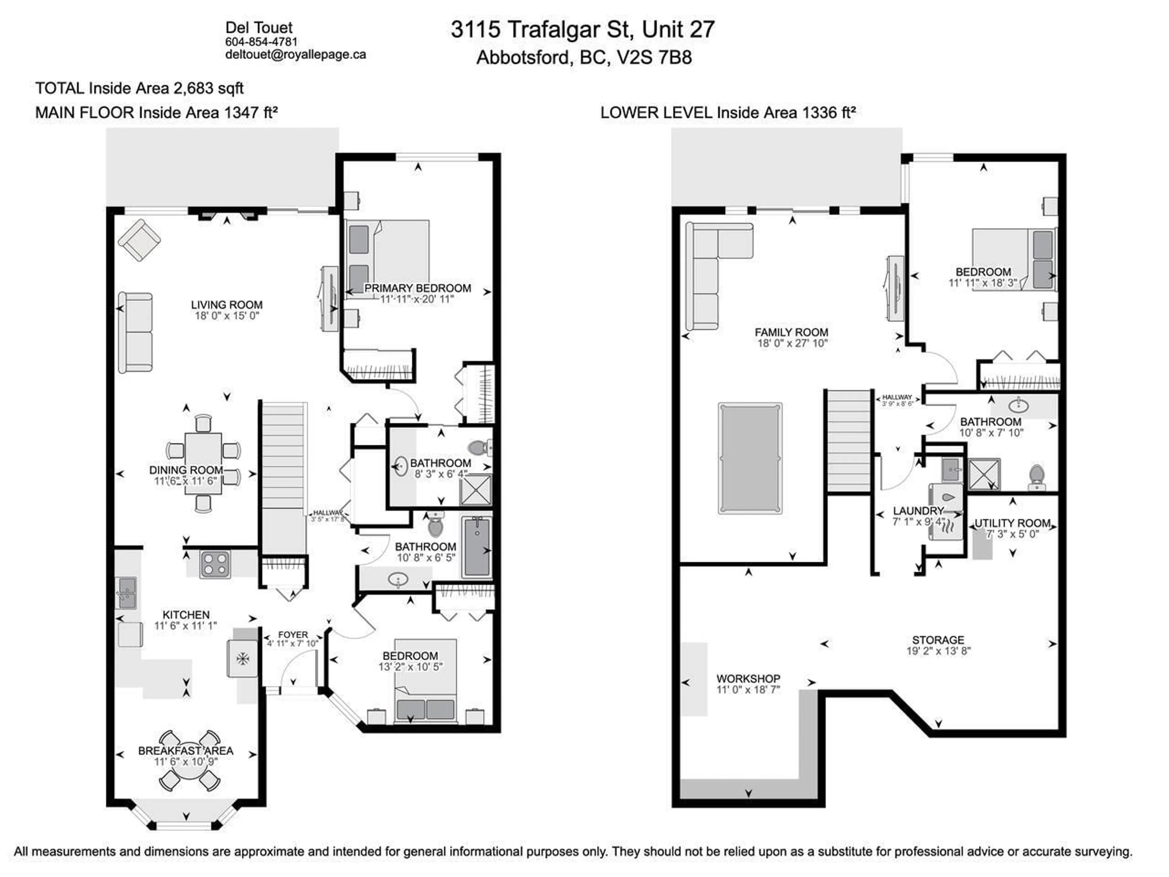 Floor plan for 27 3115 TRAFALGAR STREET, Abbotsford British Columbia V2S4N3