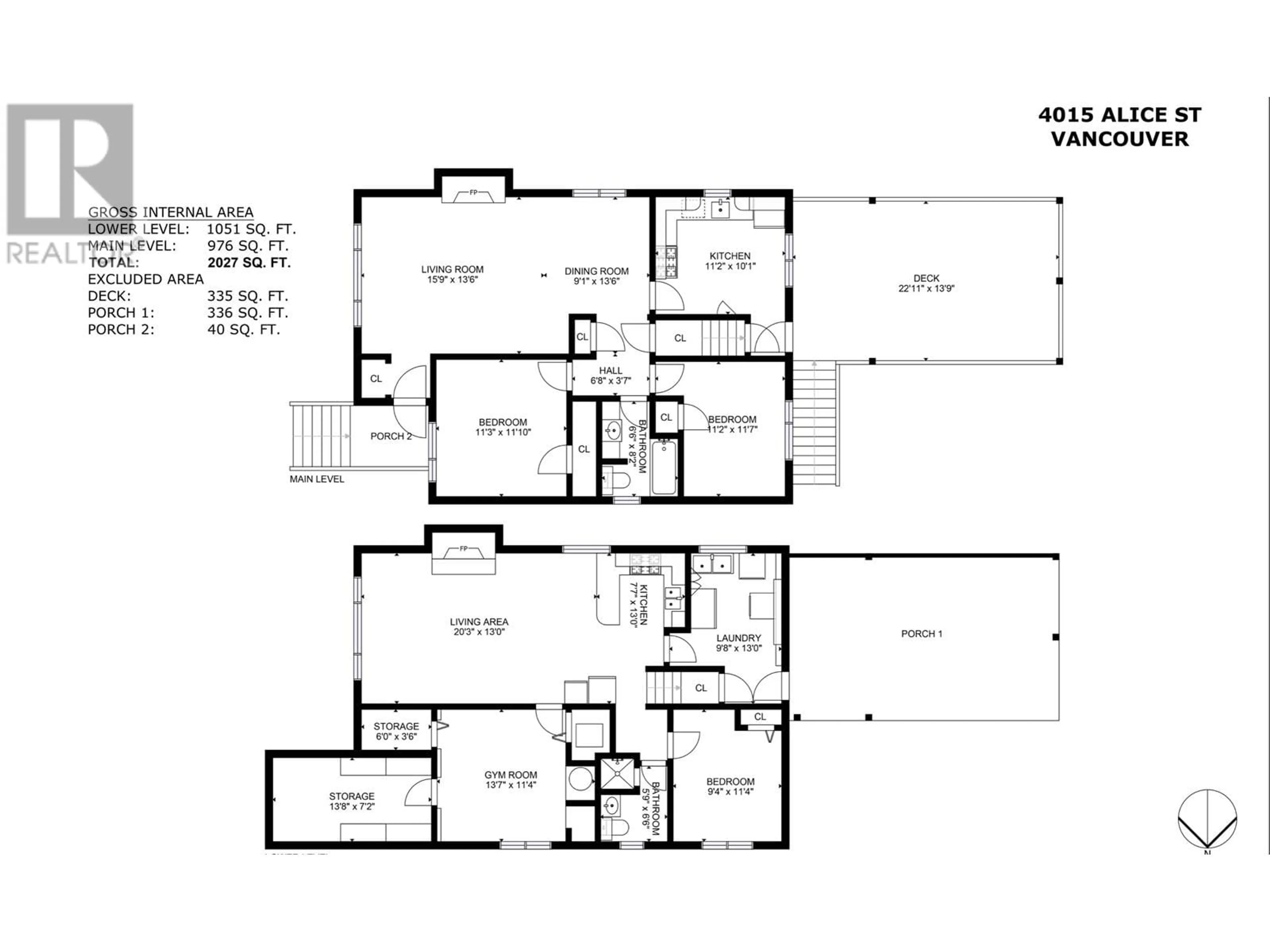 Floor plan for 4015 ALICE STREET, Vancouver British Columbia V5N4M9