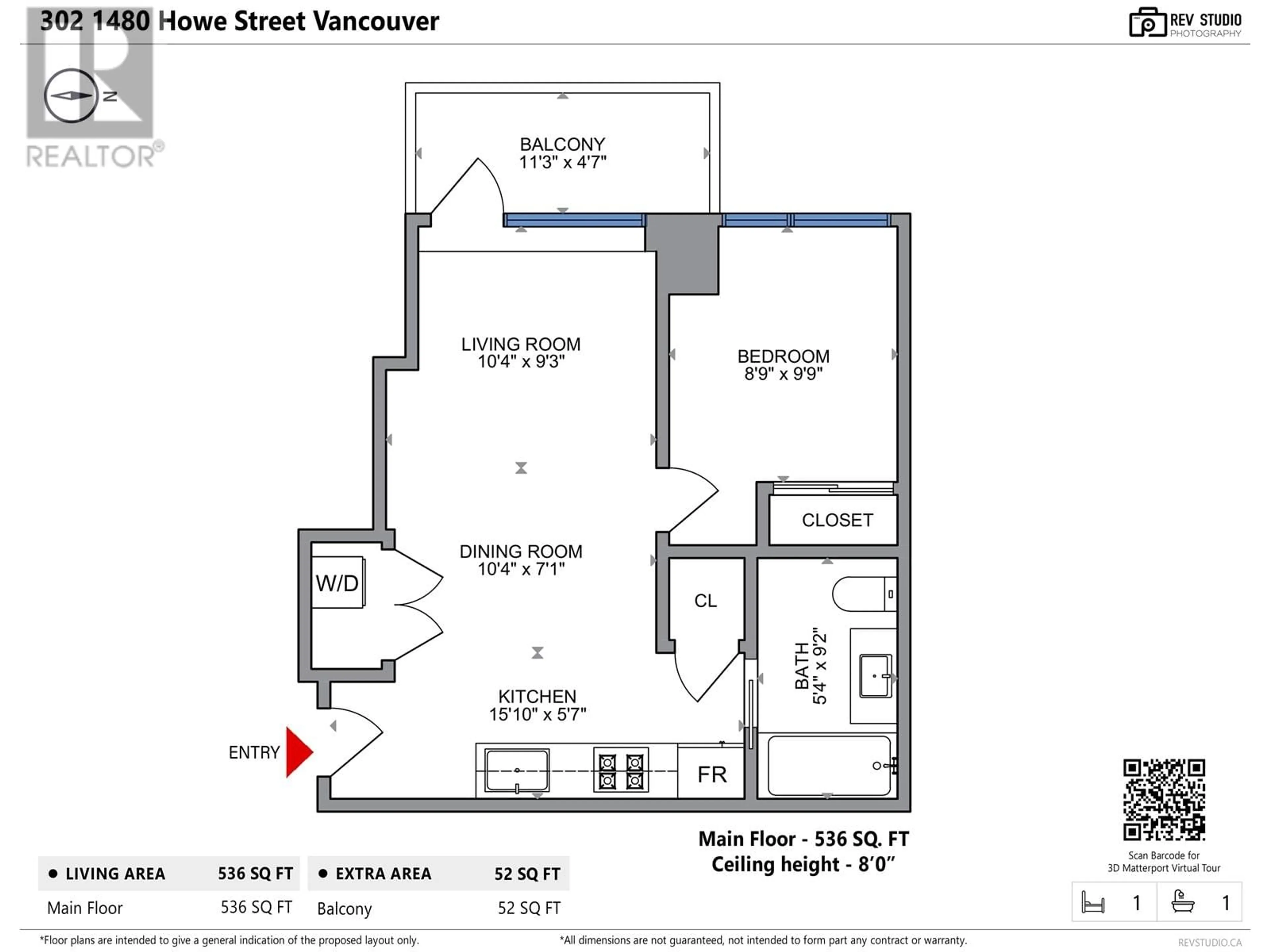 Floor plan for 302 1480 HOWE STREET, Vancouver British Columbia V6Z0G5