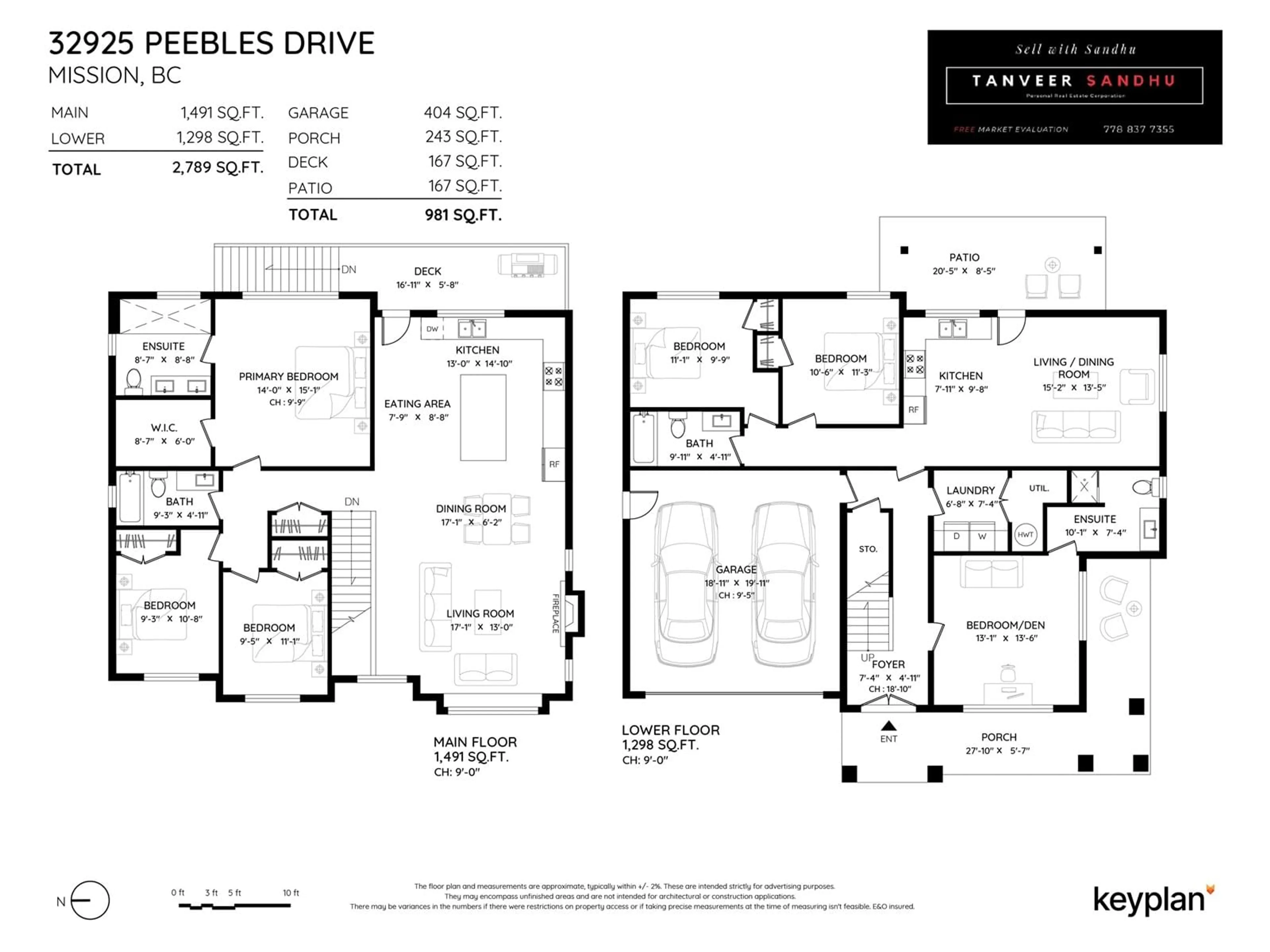 Floor plan for 32925 PEEBLES DRIVE, Mission British Columbia V2V0C9