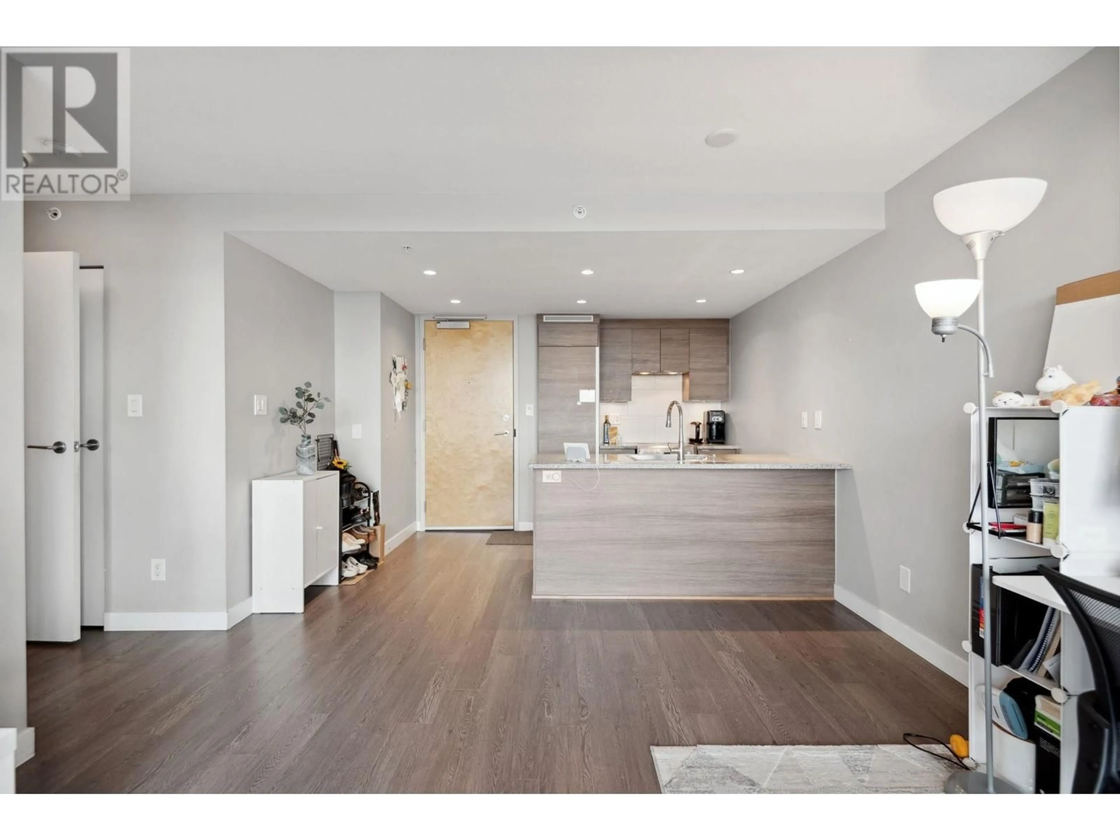 Open concept kitchen, wood/laminate floor for 1704 489 INTERURBAN WAY, Vancouver British Columbia V5X0C7