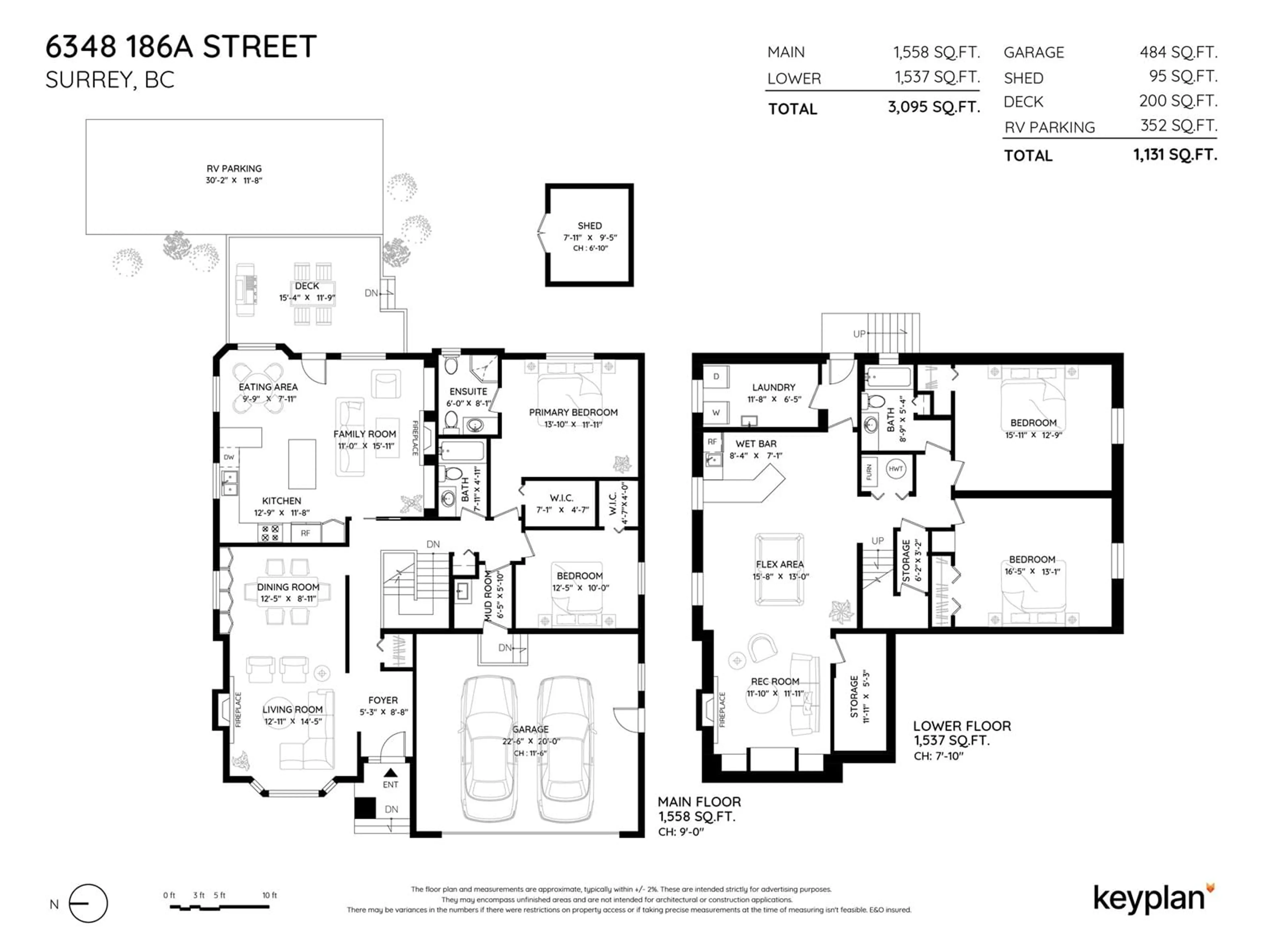 Floor plan for 6348 186A STREET, Surrey British Columbia V3S8N1