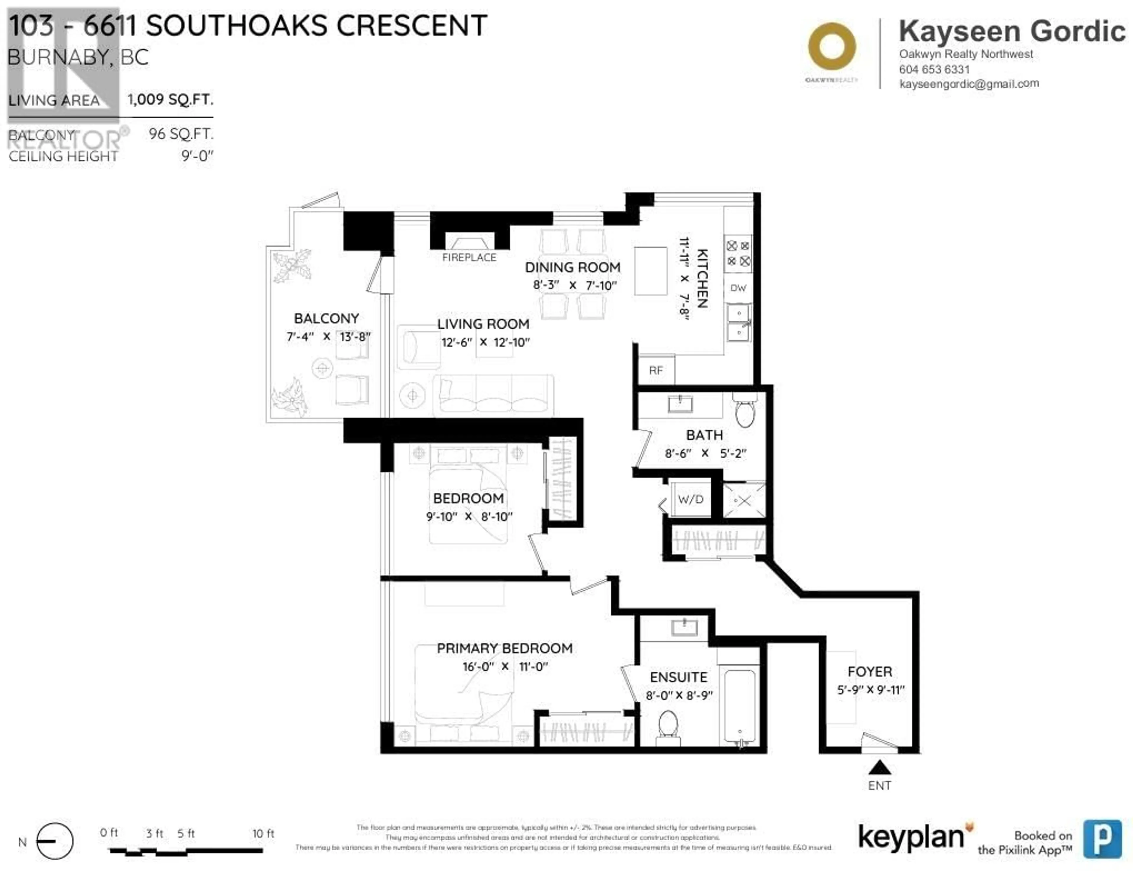 Floor plan for 103 6611 SOUTHOAKS COURT, Burnaby British Columbia V5E4L5