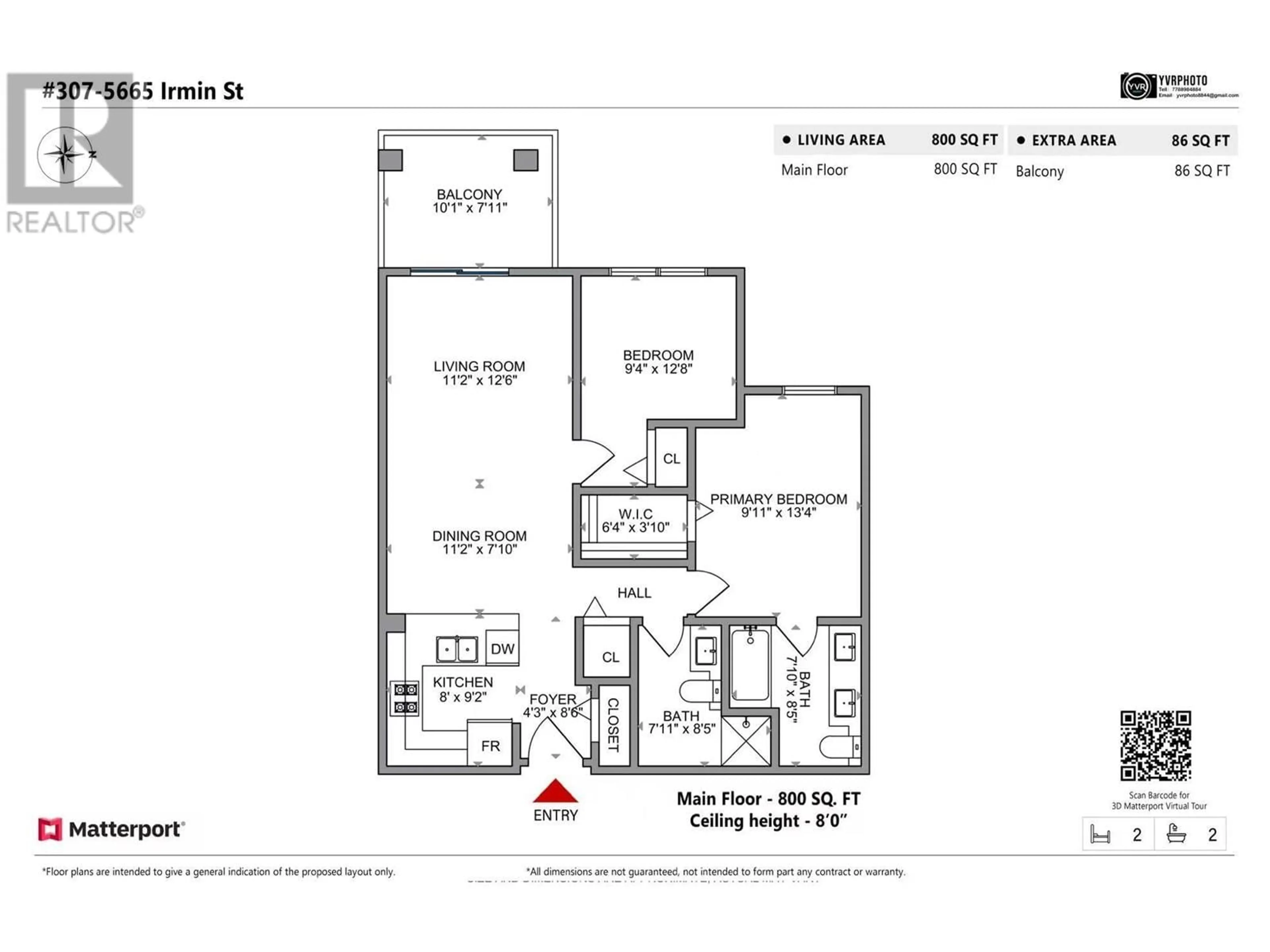 Floor plan for 307 - 5665 IRMIN STREET, Burnaby British Columbia V5J0C4