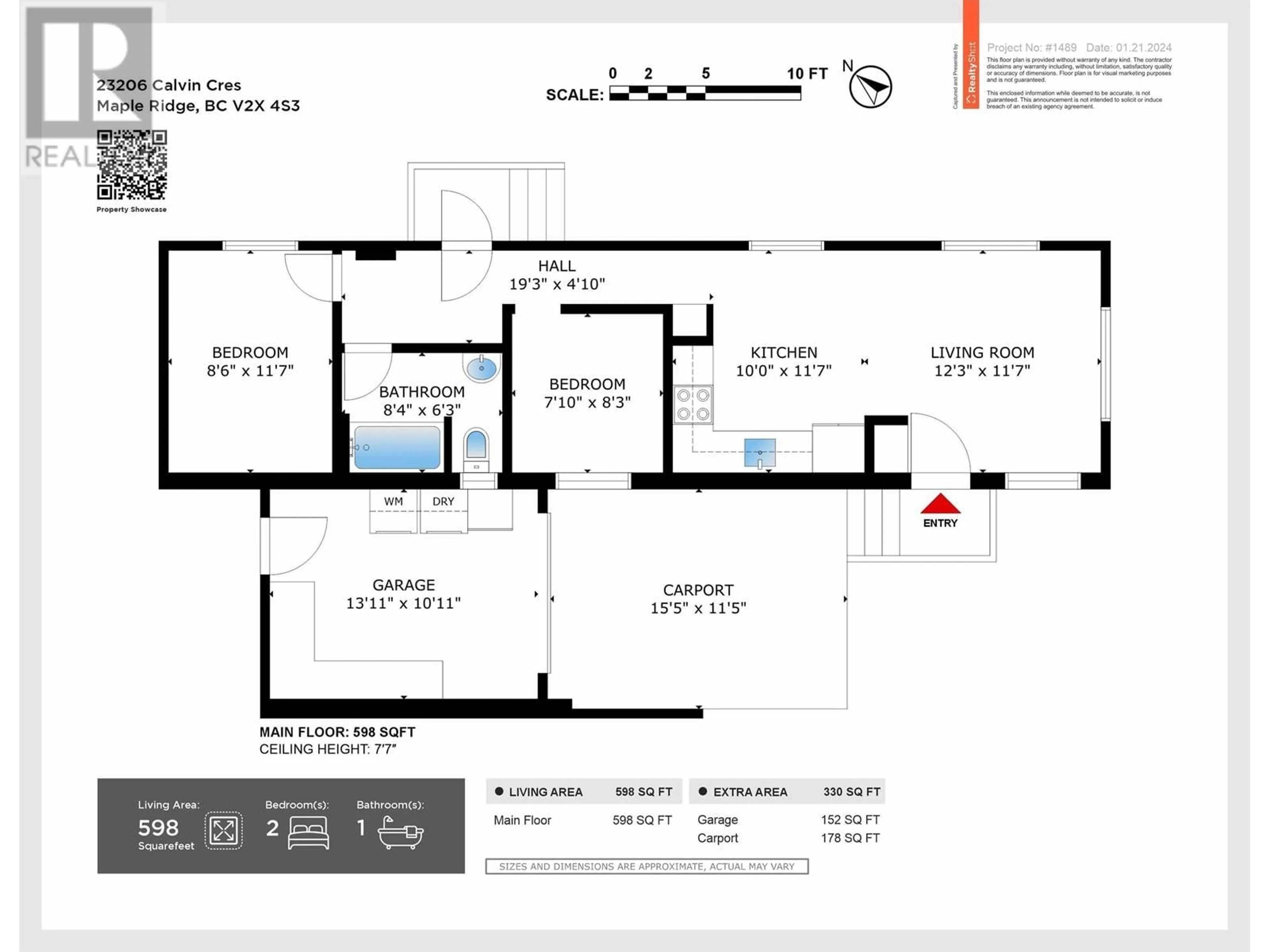 Floor plan for 23206 CALVIN CRESCENT, Maple Ridge British Columbia V2X4S3