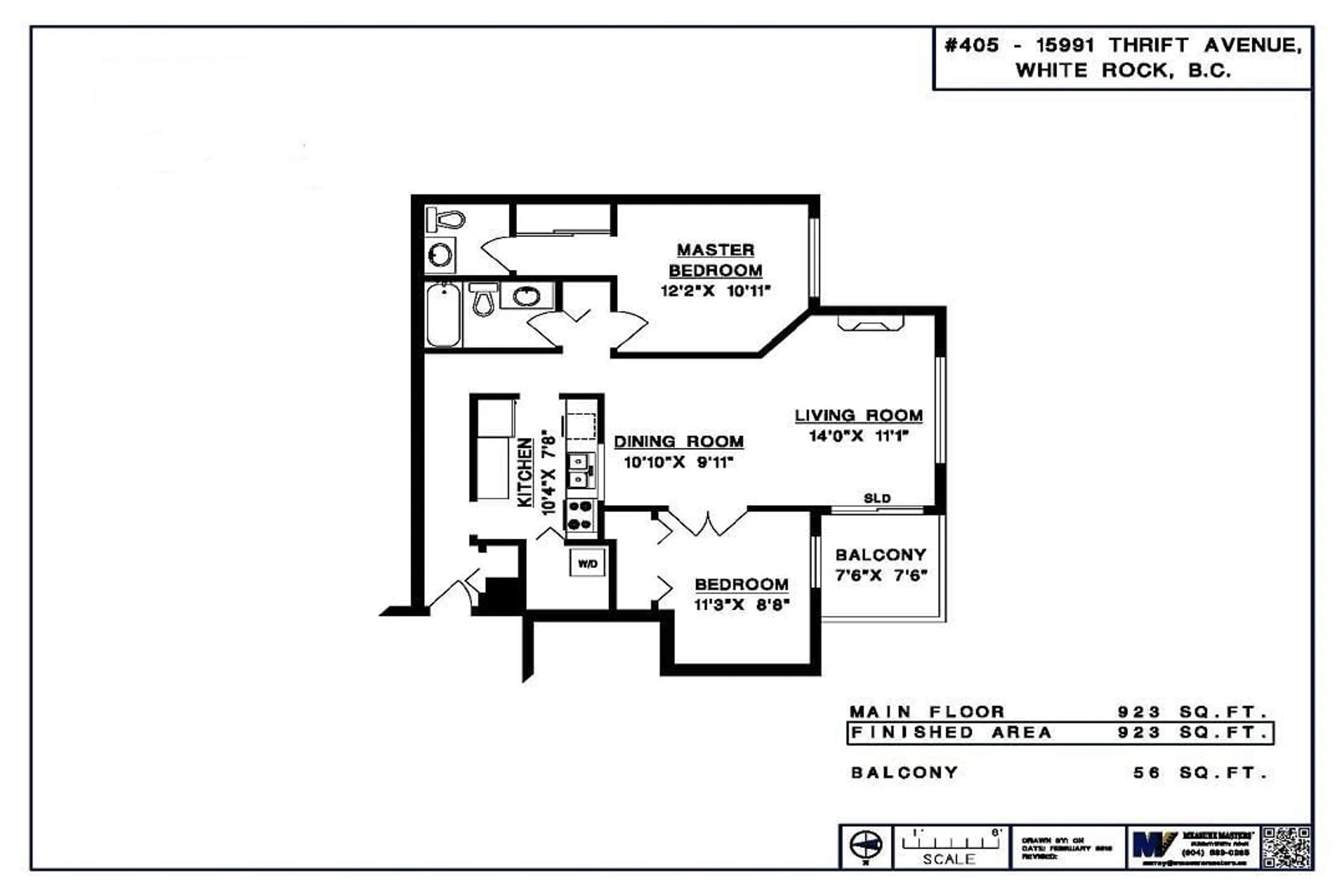 Floor plan for 405 15991 THRIFT AVENUE, White Rock British Columbia V4B2M9