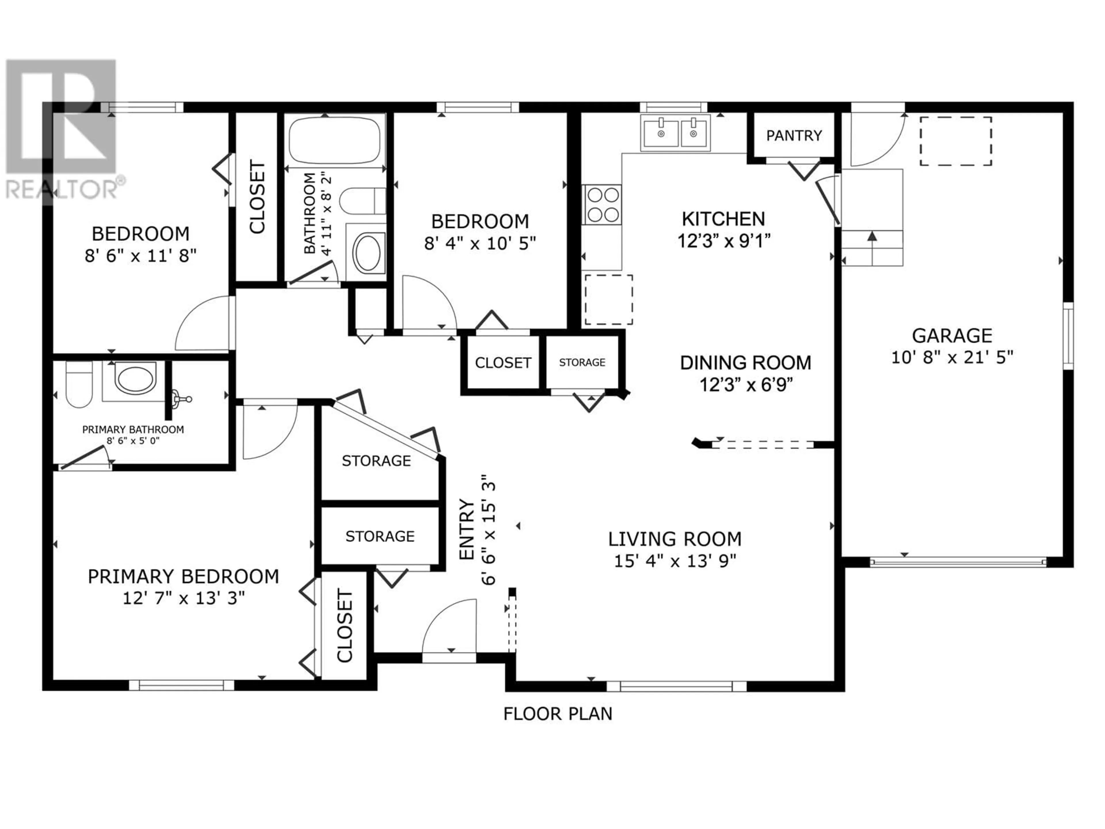 Floor plan for 9607 93 STREET, Fort St. John British Columbia V1J5R9