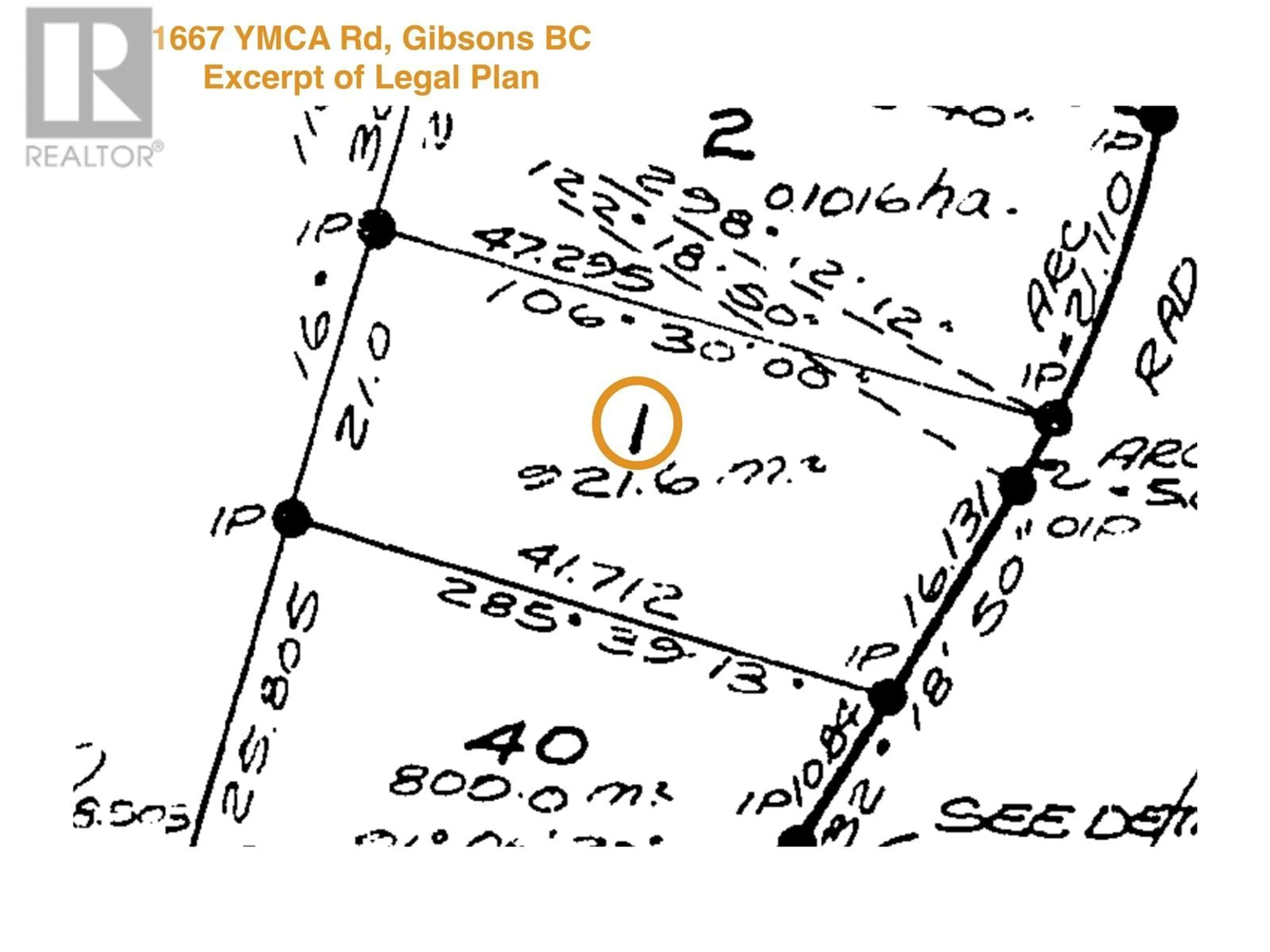 Picture of a map for 1667 YMCA ROAD, Gibsons British Columbia V0N1V6