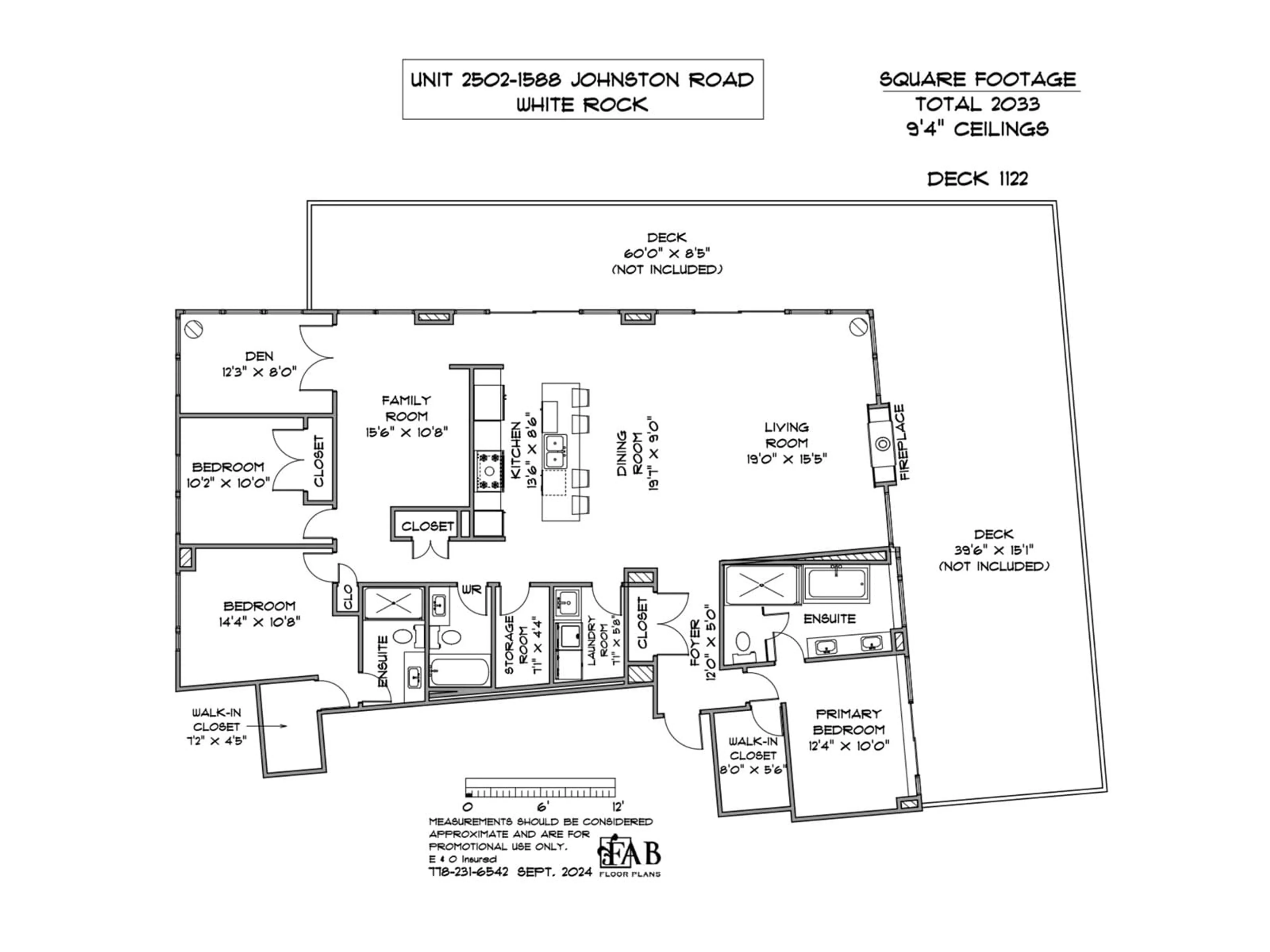 Floor plan for 2502 1588 JOHNSTON ROAD, White Rock British Columbia V4B3Z7