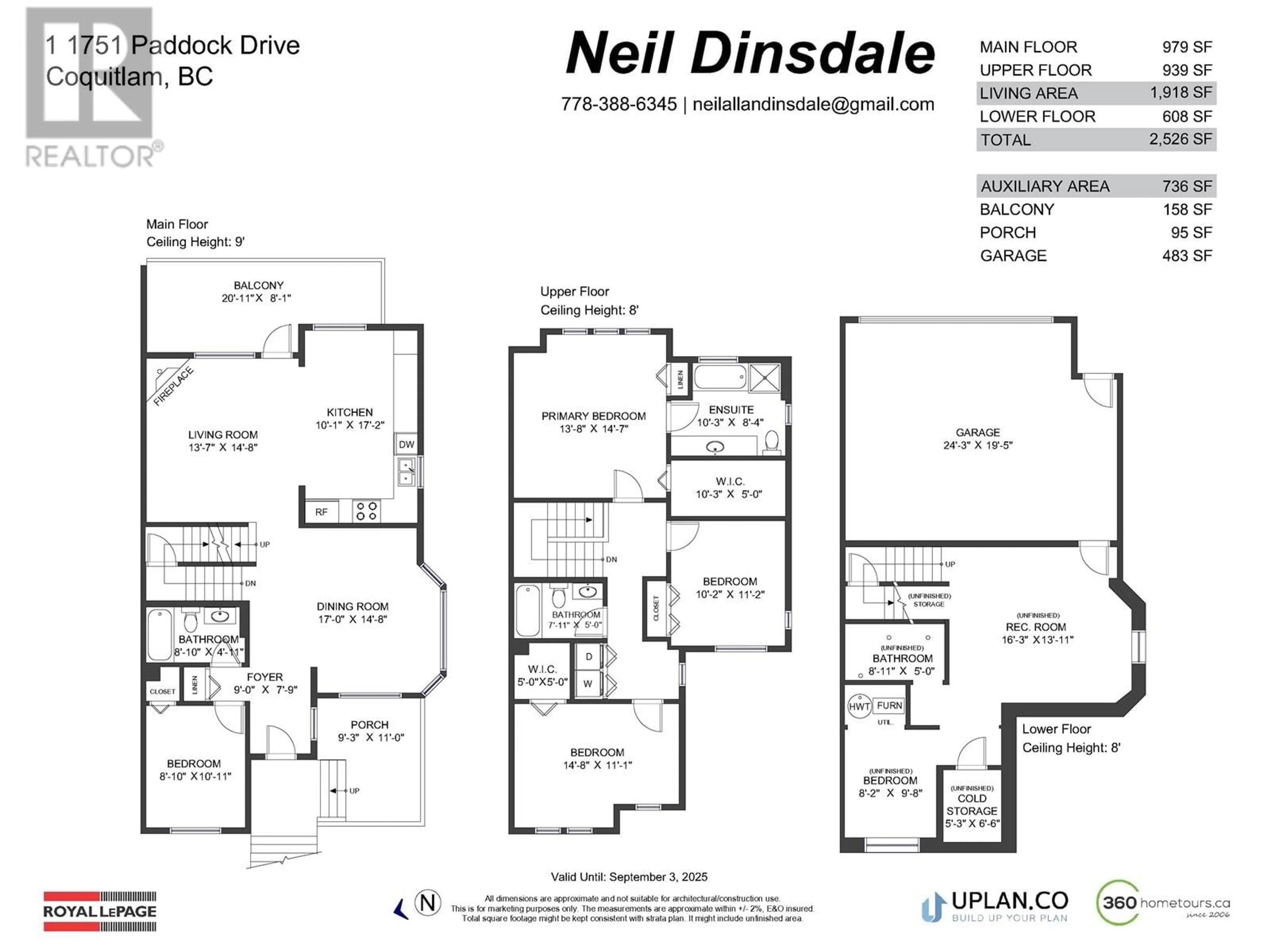 Floor plan for 1 1751 PADDOCK DRIVE, Coquitlam British Columbia V3E3M2