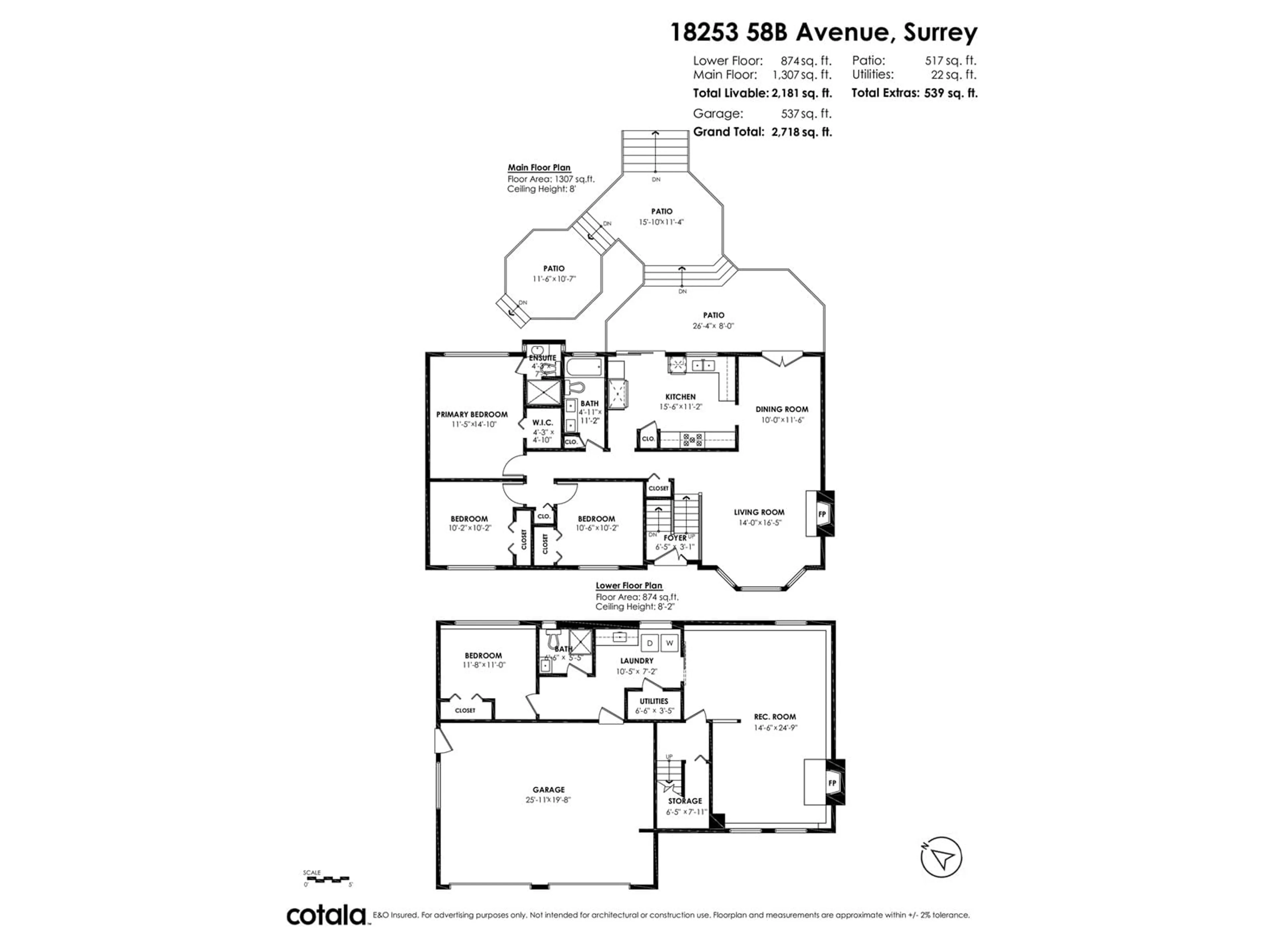 Floor plan for 18253 58B AVENUE, Surrey British Columbia V3S5V9