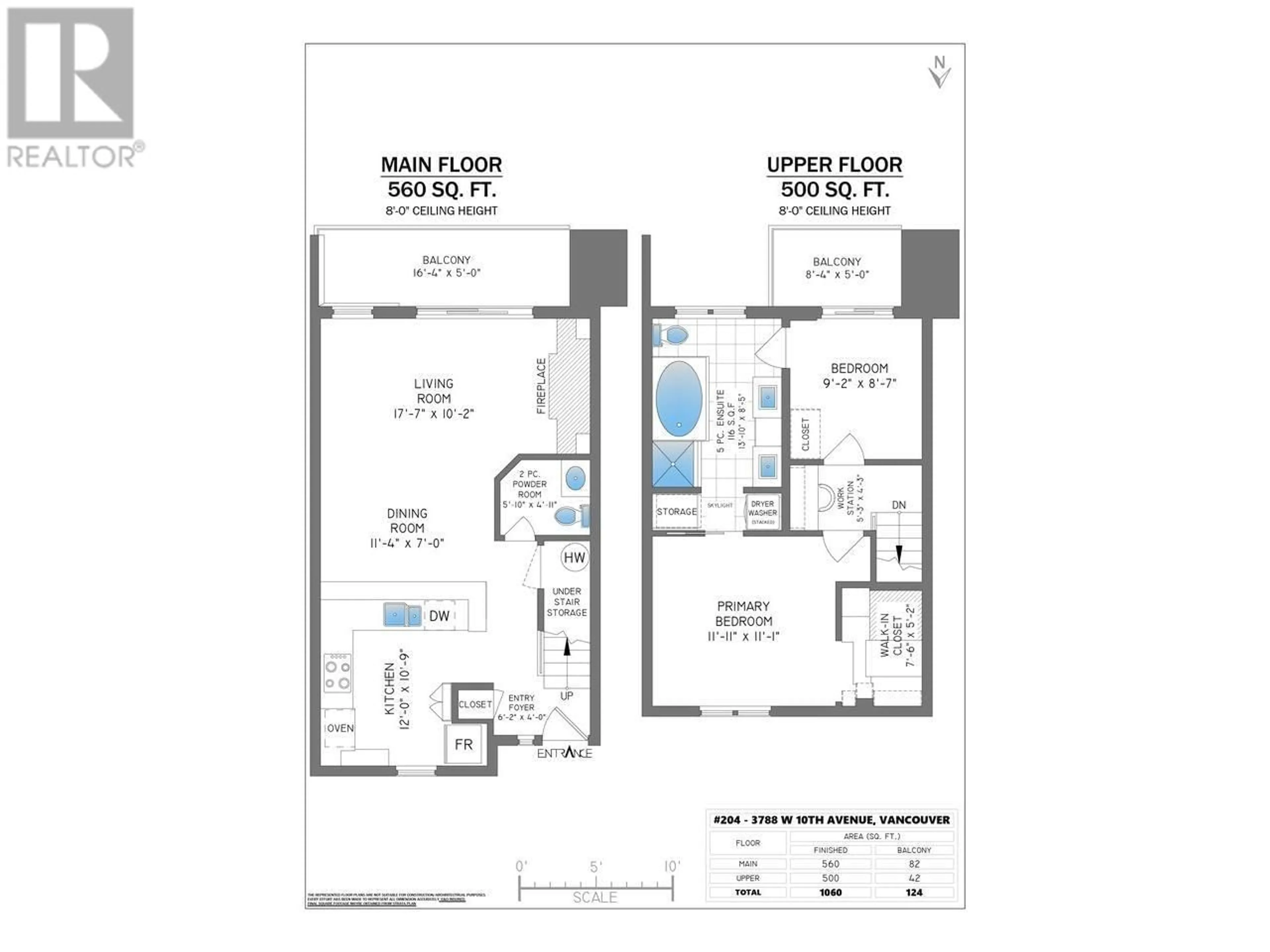 Floor plan for 204 - 3788 10TH AVENUE, Vancouver British Columbia V6R2G4