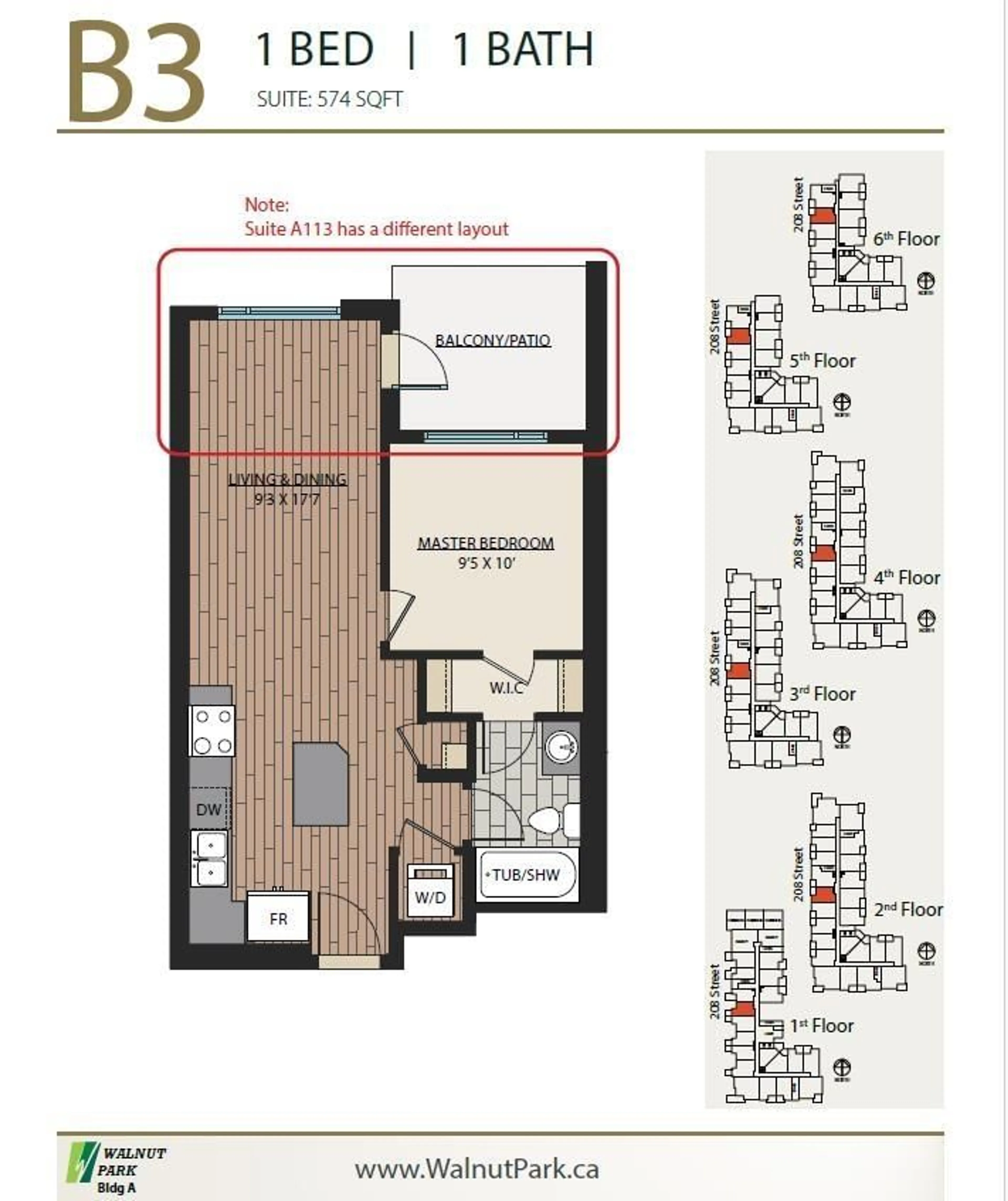 Floor plan for A123 8233 208B STREET, Langley British Columbia V0V0V0