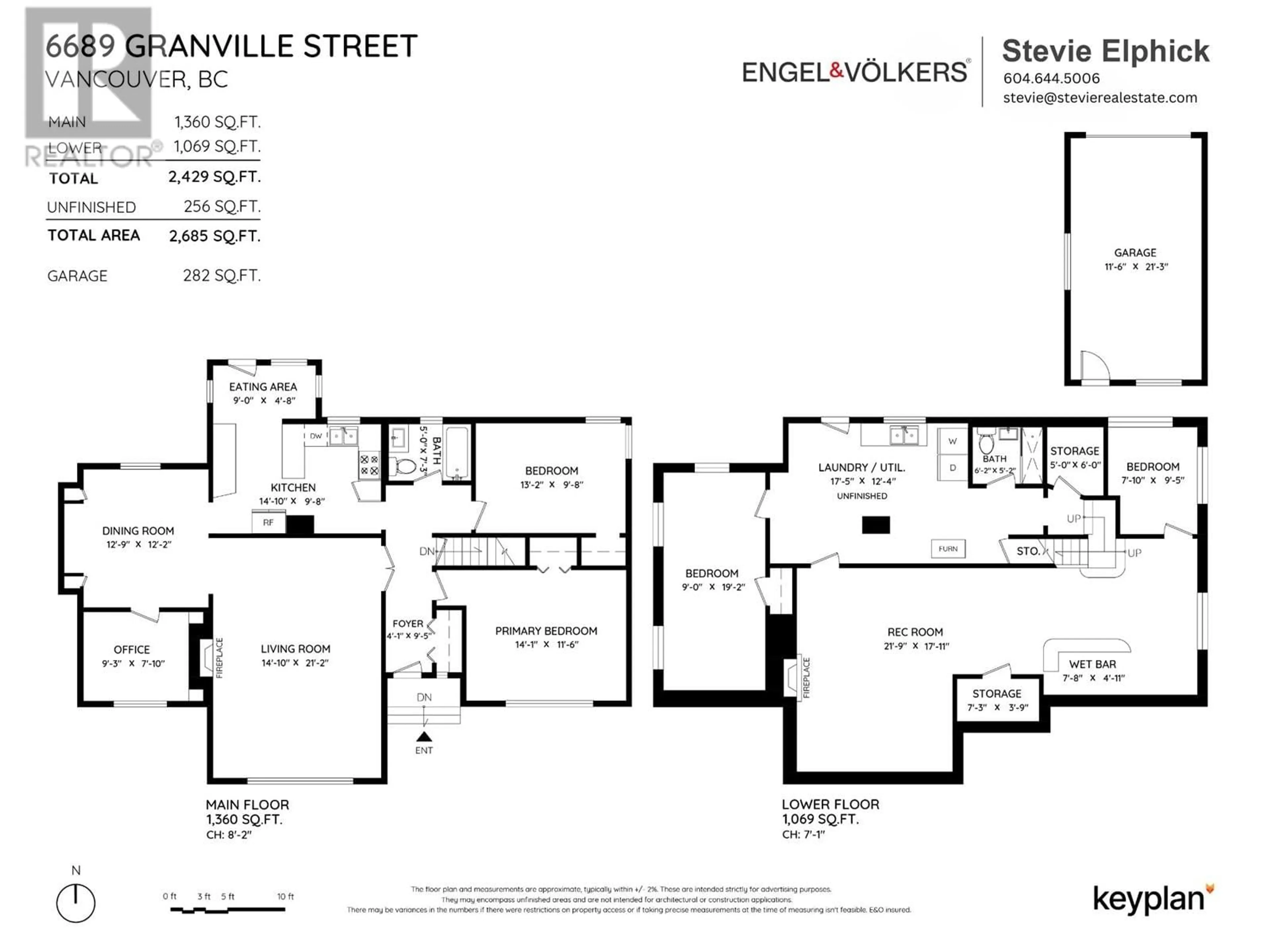 Floor plan for 6689 GRANVILLE STREET, Vancouver British Columbia V6P4X1