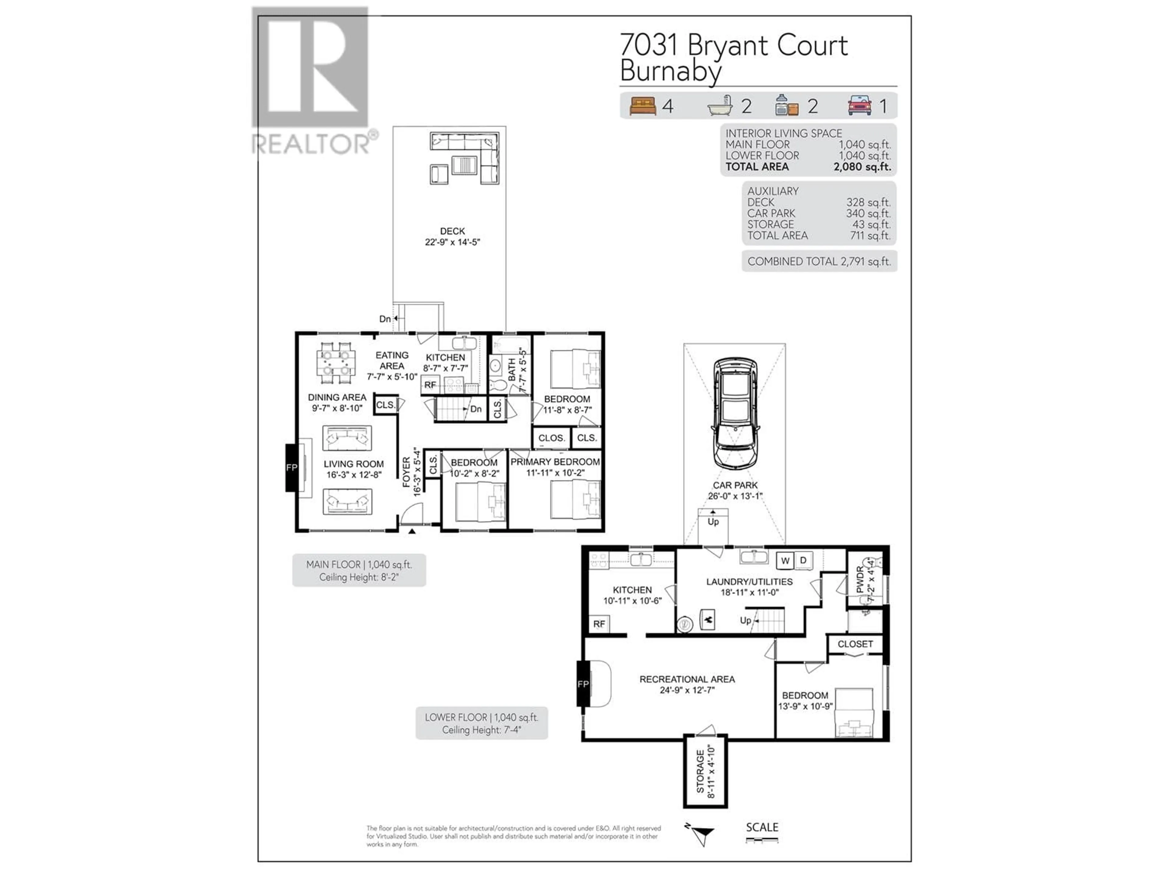 Floor plan for 7031 BRYANT COURT, Burnaby British Columbia V5E1T1