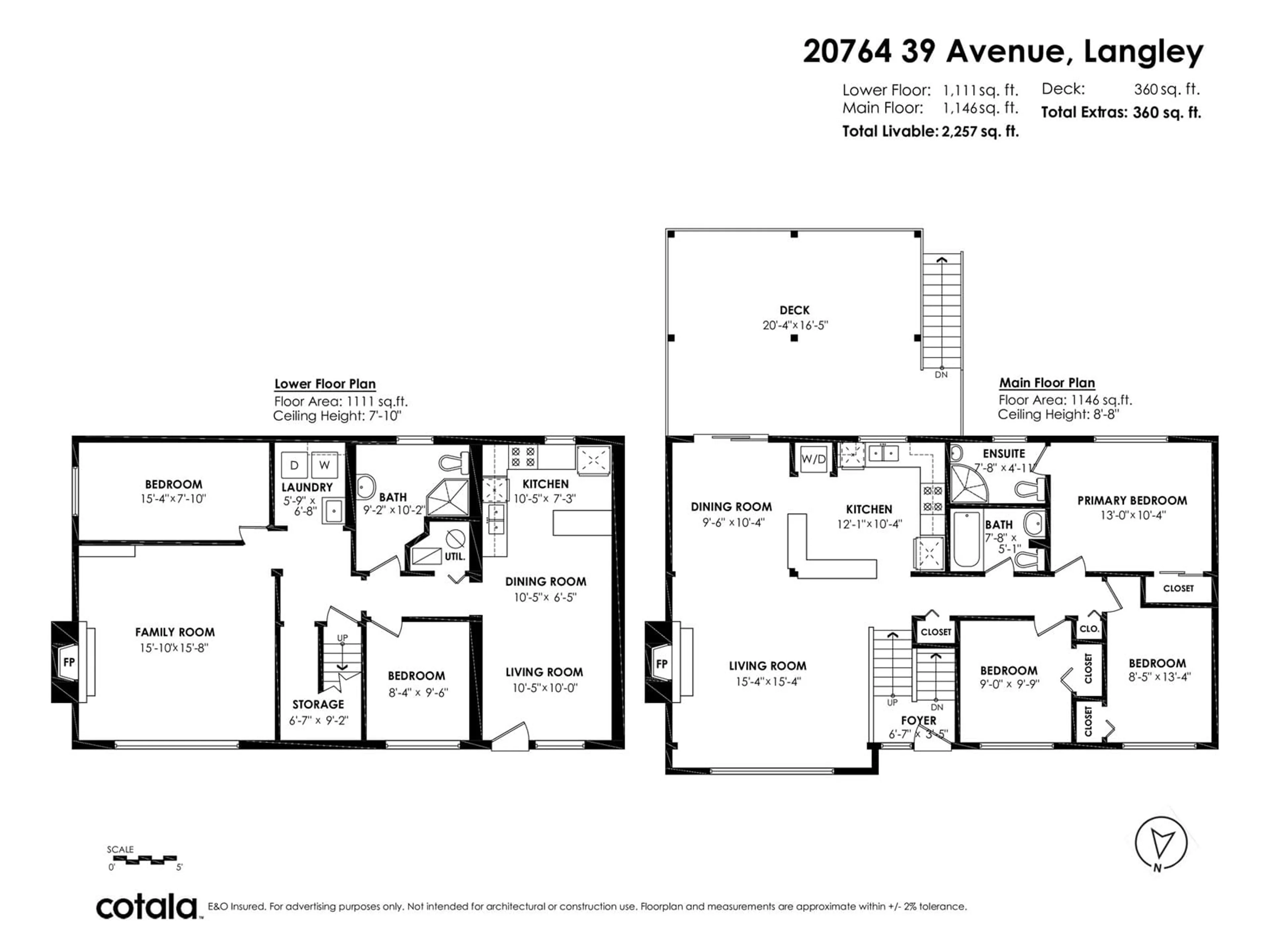 Floor plan for 20764 39 AVENUE, Langley British Columbia V3A2V8