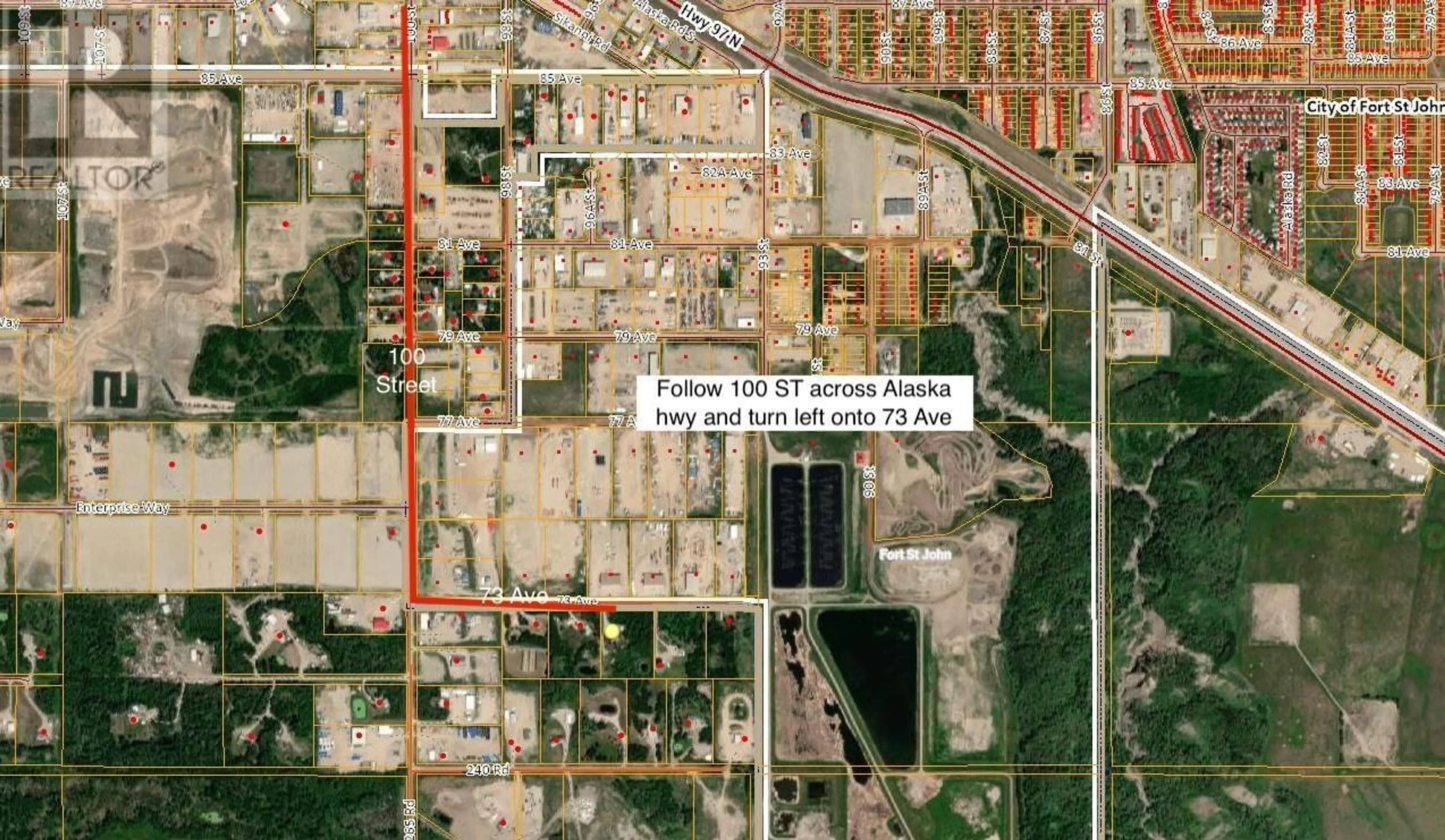 Picture of a map for 9885 73 AVENUE, Fort St. John British Columbia V1J8K4