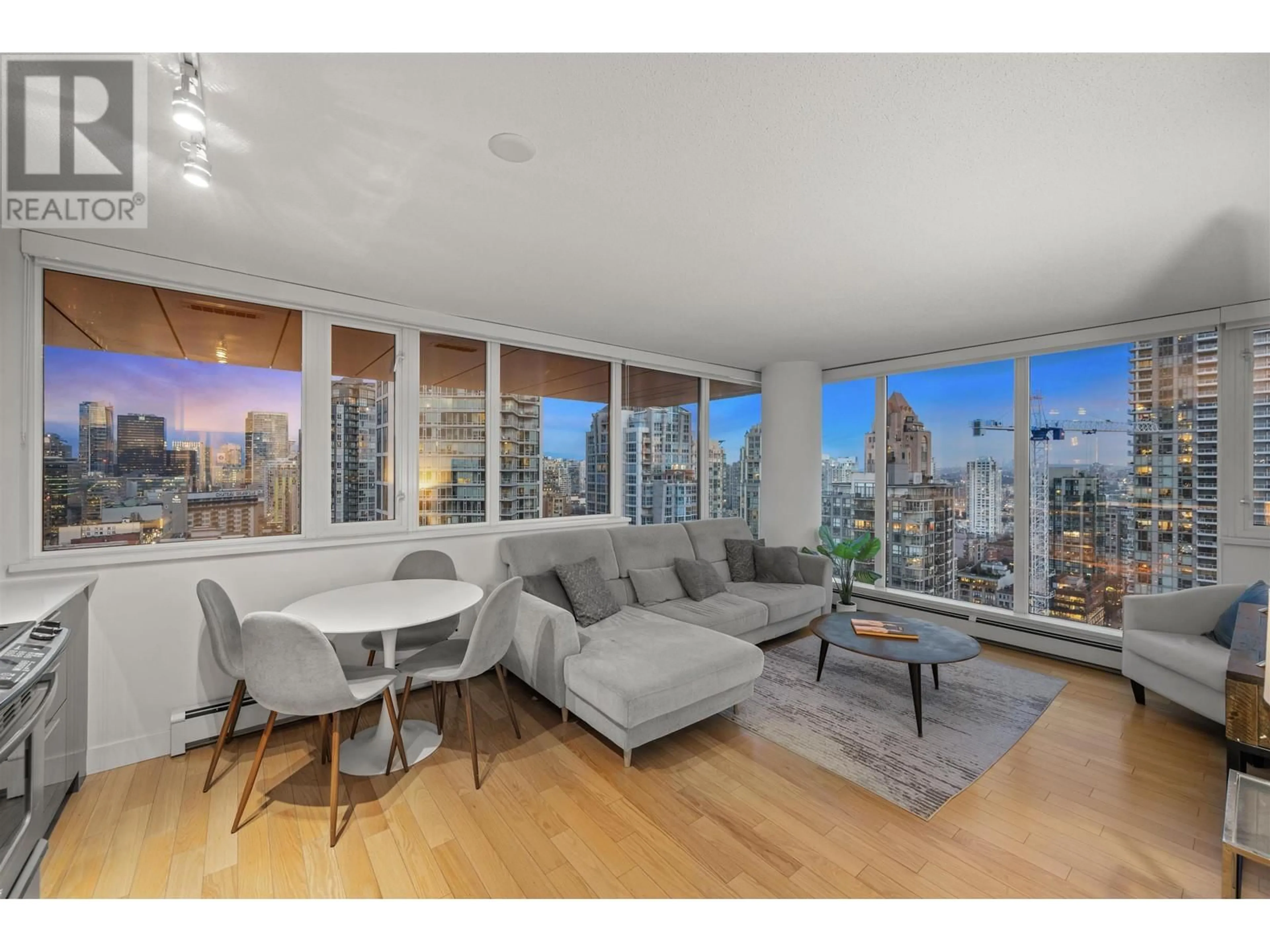 Living room with furniture, wood/laminate floor for 2302 1325 ROLSTON STREET, Vancouver British Columbia V6B0M2