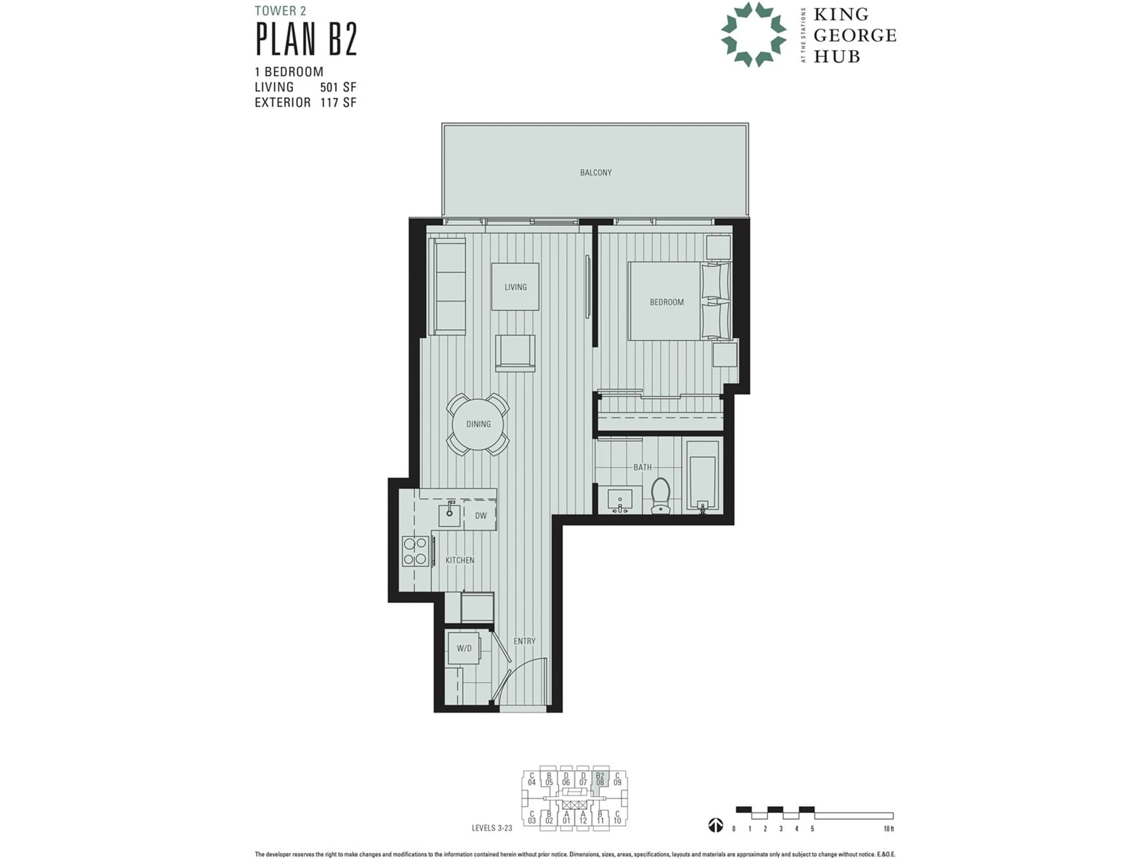 Floor plan for 608 13655 FRASER HIGHWAY, Surrey British Columbia V3T0P8