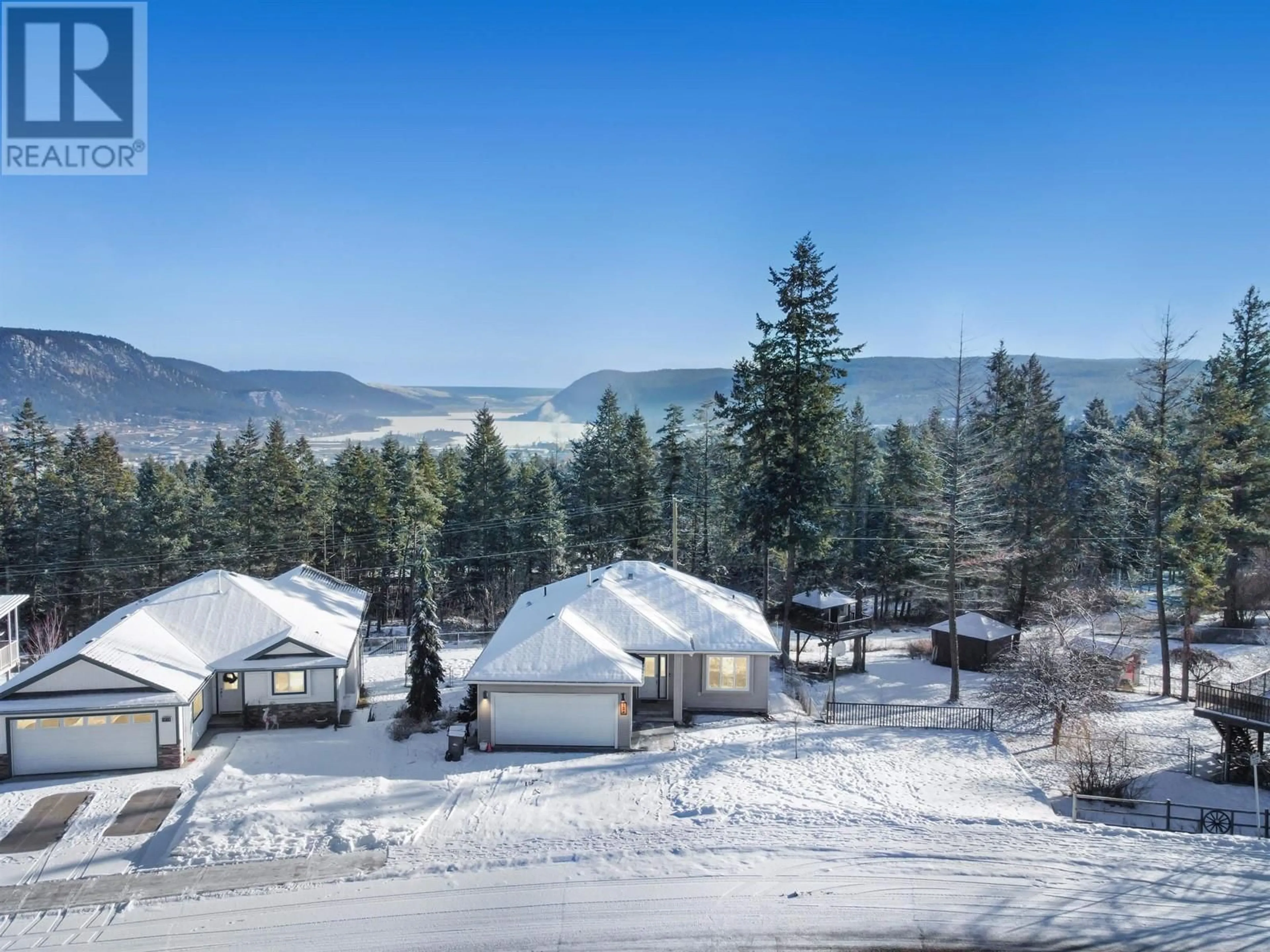 A pic from outside/outdoor area/front of a property/back of a property/a pic from drone, mountain view for 134 FOSTER WAY, Williams Lake British Columbia V2G5N5