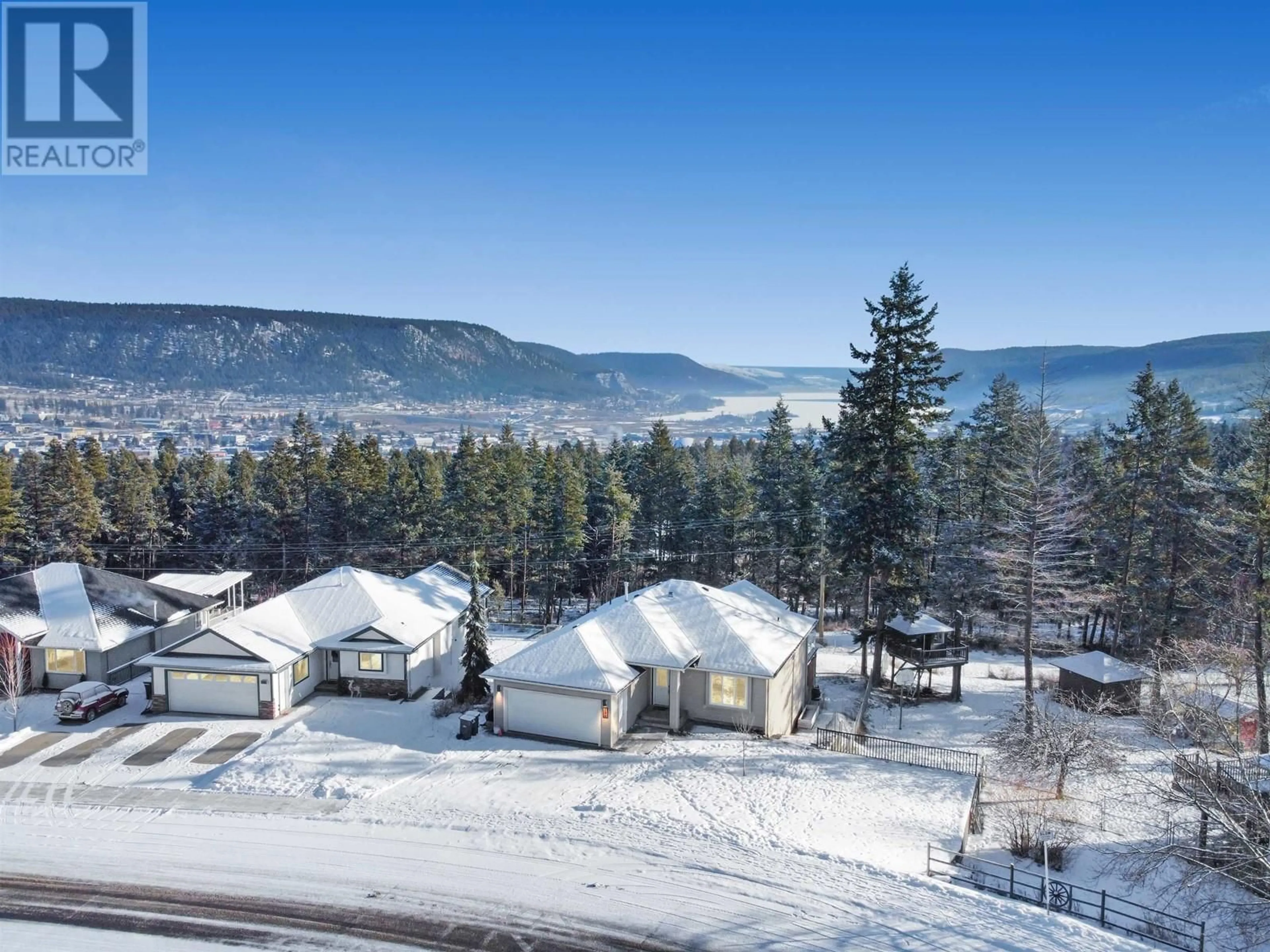 A pic from outside/outdoor area/front of a property/back of a property/a pic from drone, mountain view for 134 FOSTER WAY, Williams Lake British Columbia V2G5N5