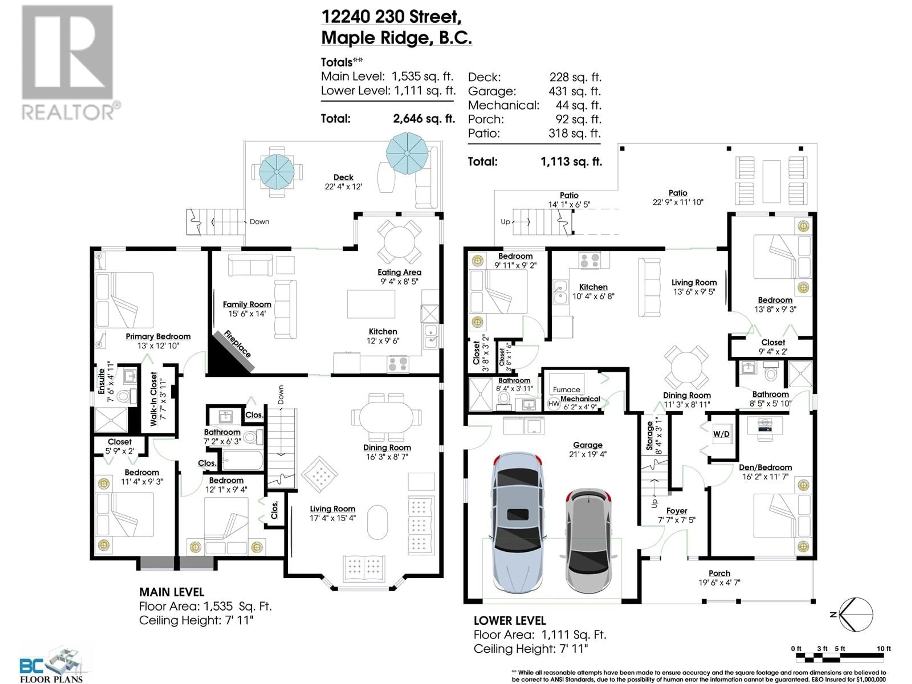 Floor plan for 12240 230 STREET, Maple Ridge British Columbia V2X0P6