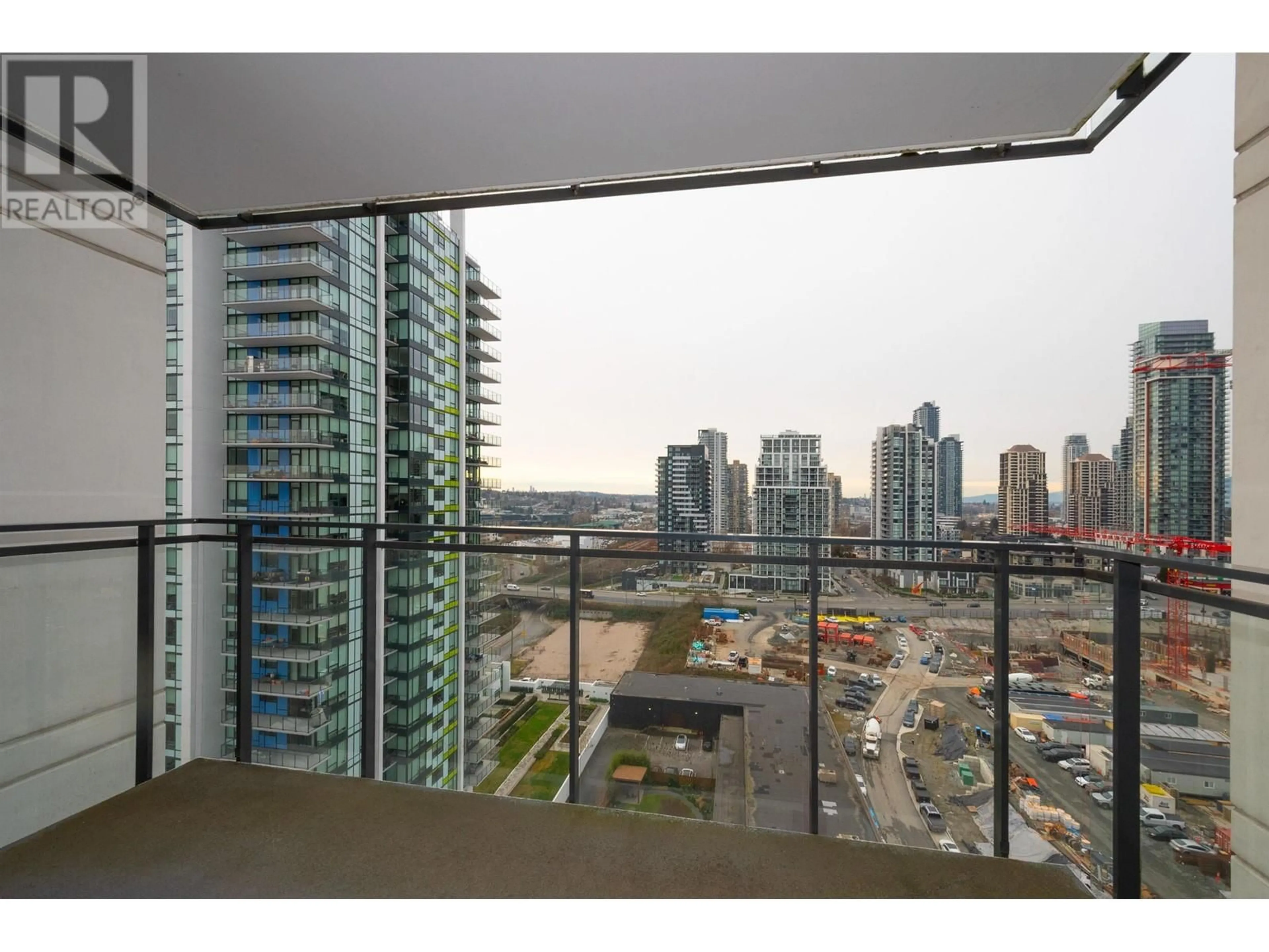 Balcony in the apartment, city buildings view from balcony for 1907 2378 ALPHA AVENUE, Burnaby British Columbia V5C0K2