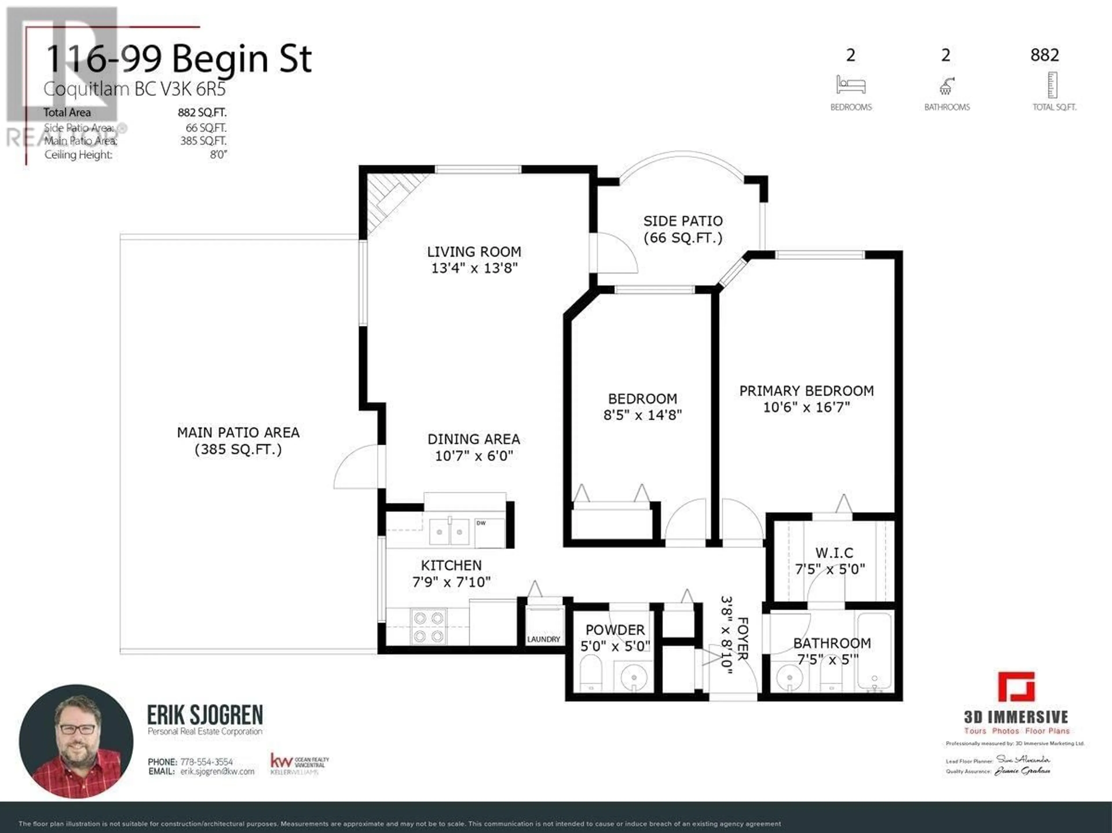 Floor plan for 116 99 BEGIN STREET, Coquitlam British Columbia V3K6R5