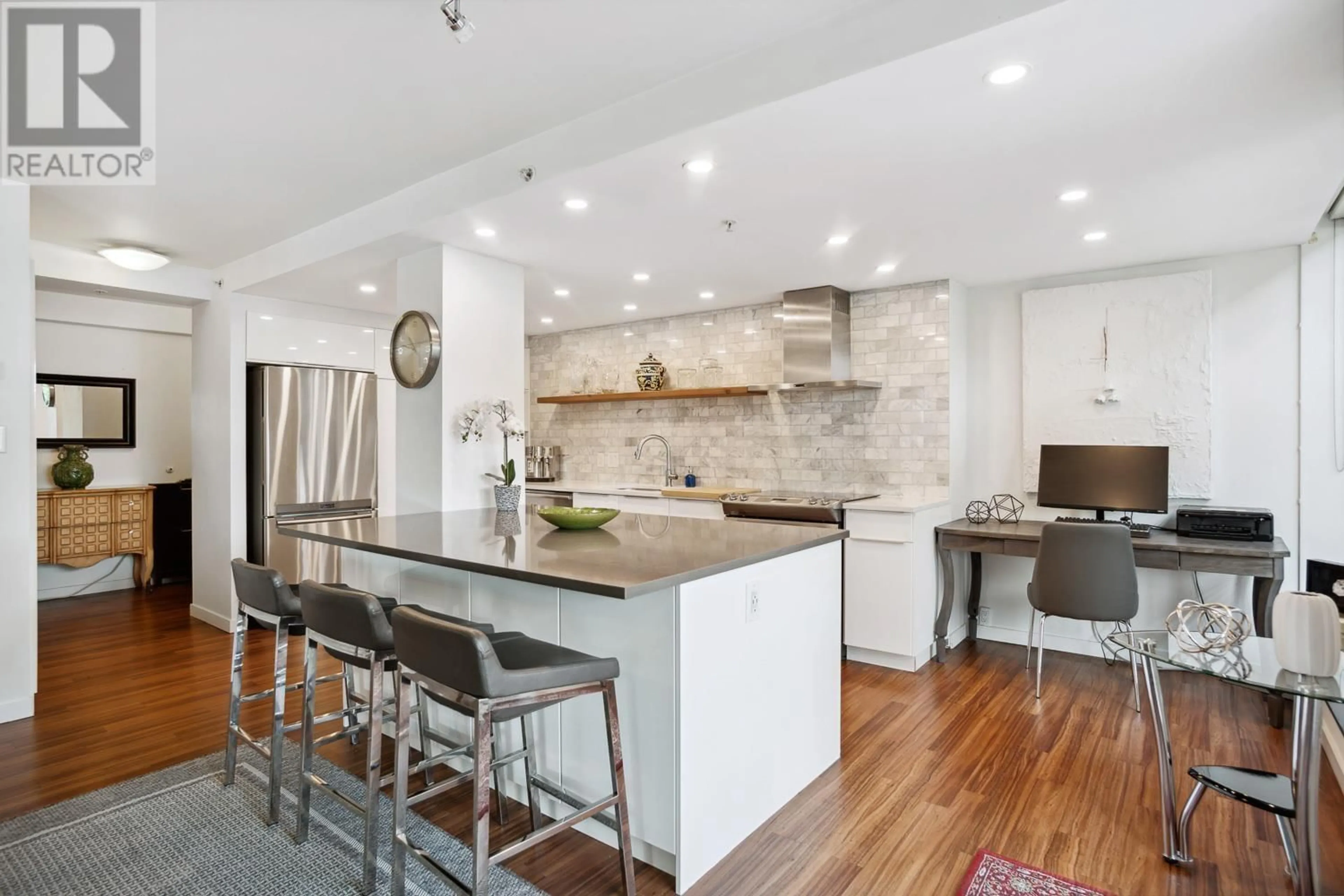 Contemporary kitchen, ceramic/tile floor for 505 518 W 14TH AVENUE, Vancouver British Columbia V5Z4N5