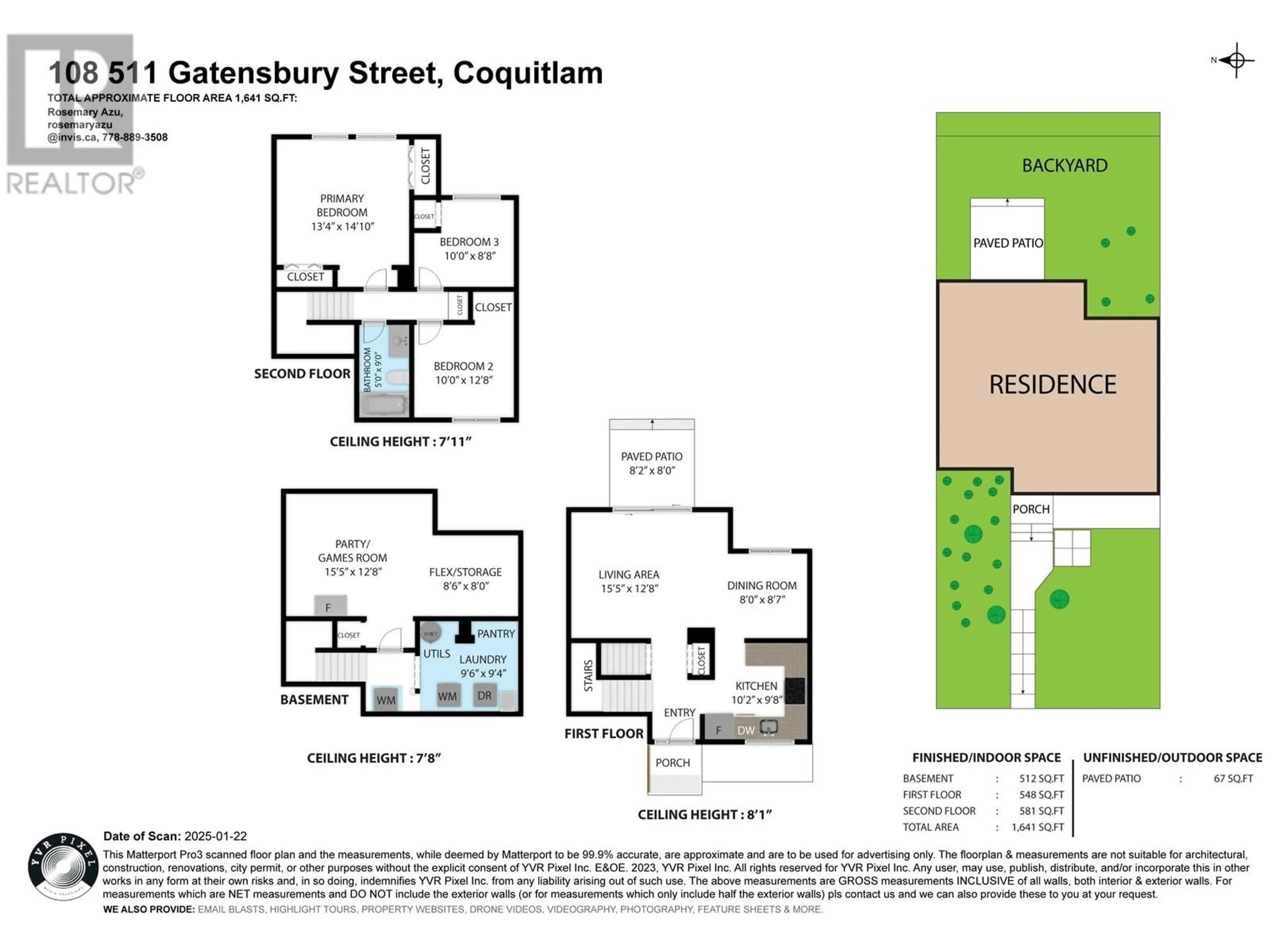 Floor plan for 108 511 GATENSBURY STREET, Coquitlam British Columbia V3J5E7